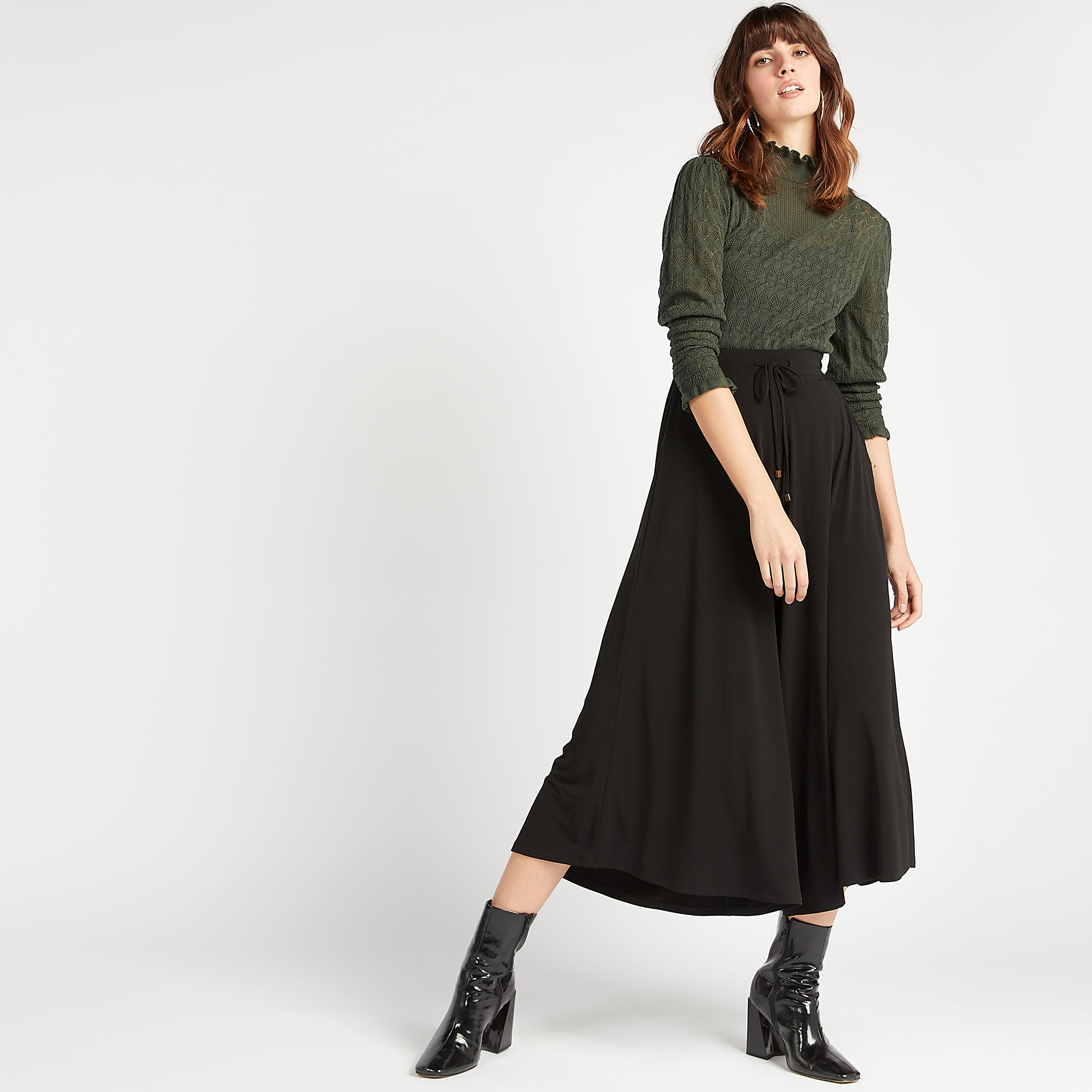 كنزة بارزة الملمس بياقة عالية وأكمام طويلة-women-clothing-cardigansandjumpers-jumpers-image-2