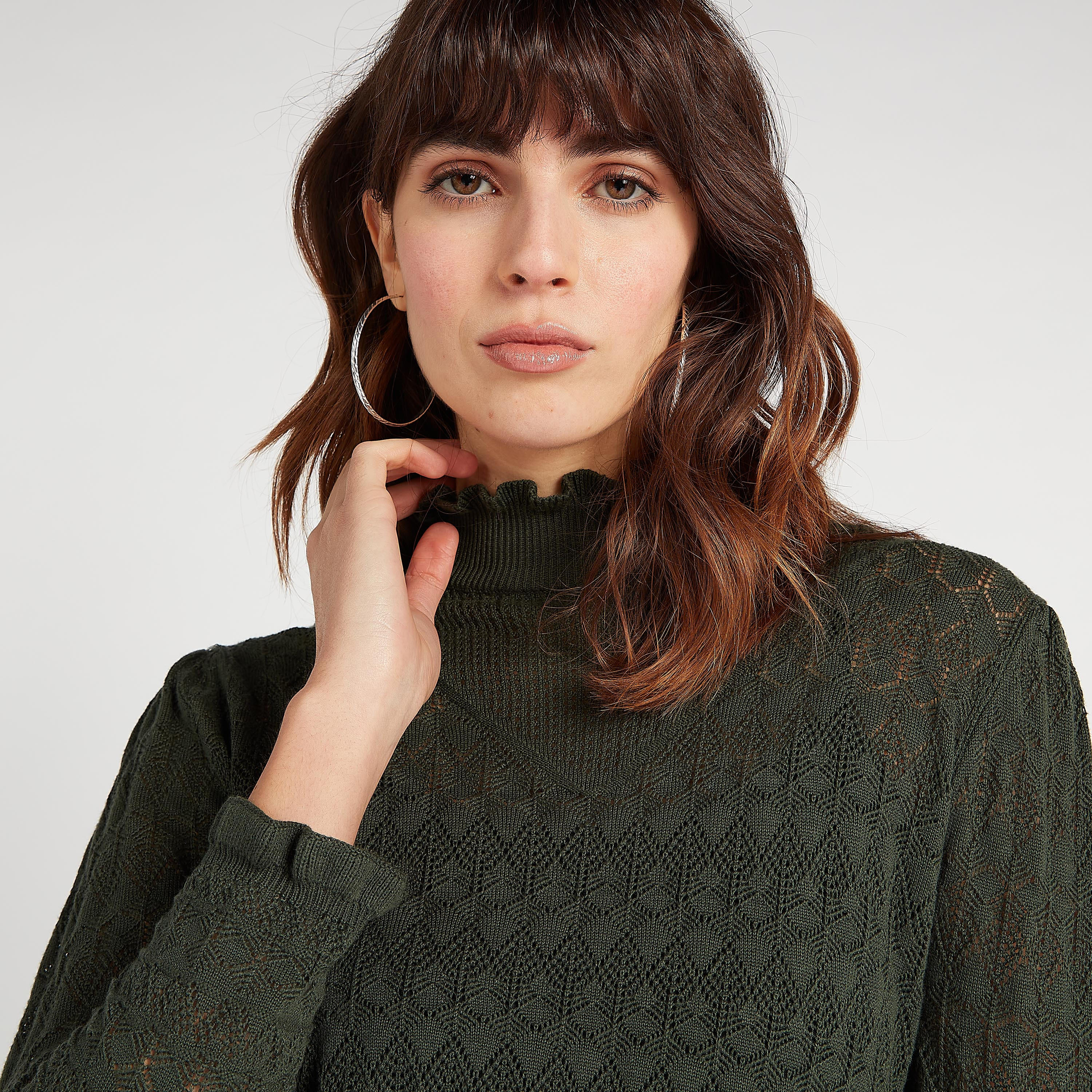 كنزة بارزة الملمس بياقة عالية وأكمام طويلة-women-clothing-cardigansandjumpers-jumpers-image-7