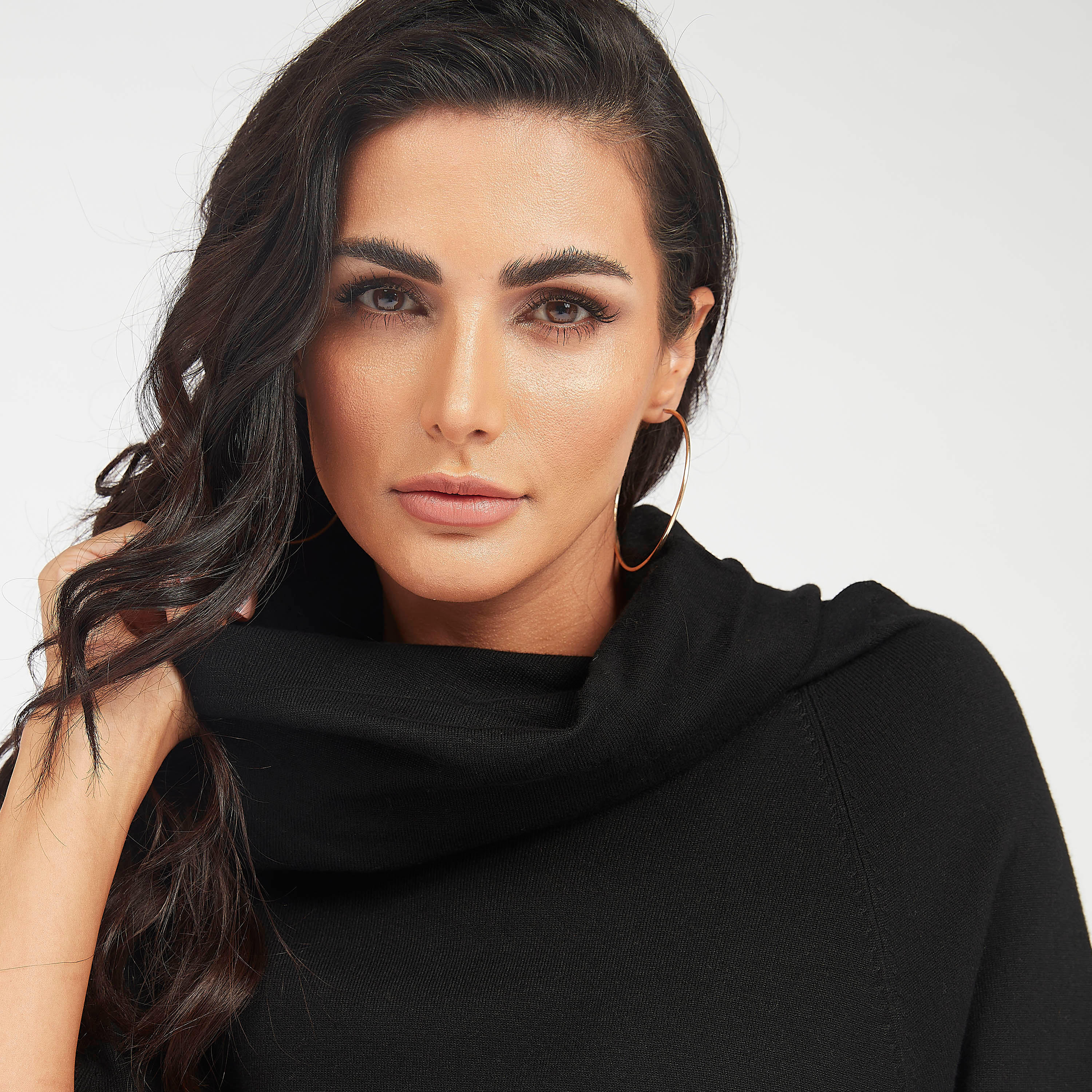 كنزة سادة بياقة منسدلة وأكمام 3/4-women-clothing-cardigansandjumpers-jumpers-image-5