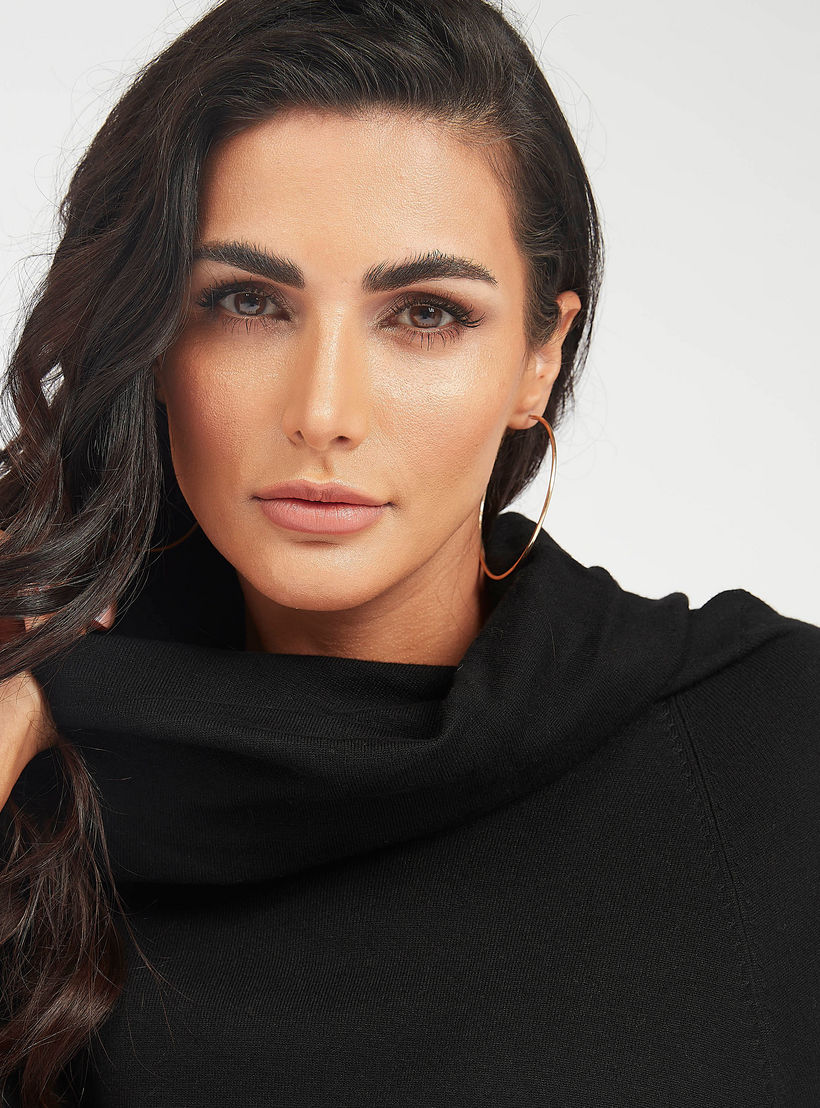 كنزة سادة بياقة منسدلة وأكمام 3/4-women-clothing-cardigansandjumpers-jumpers-image-5
