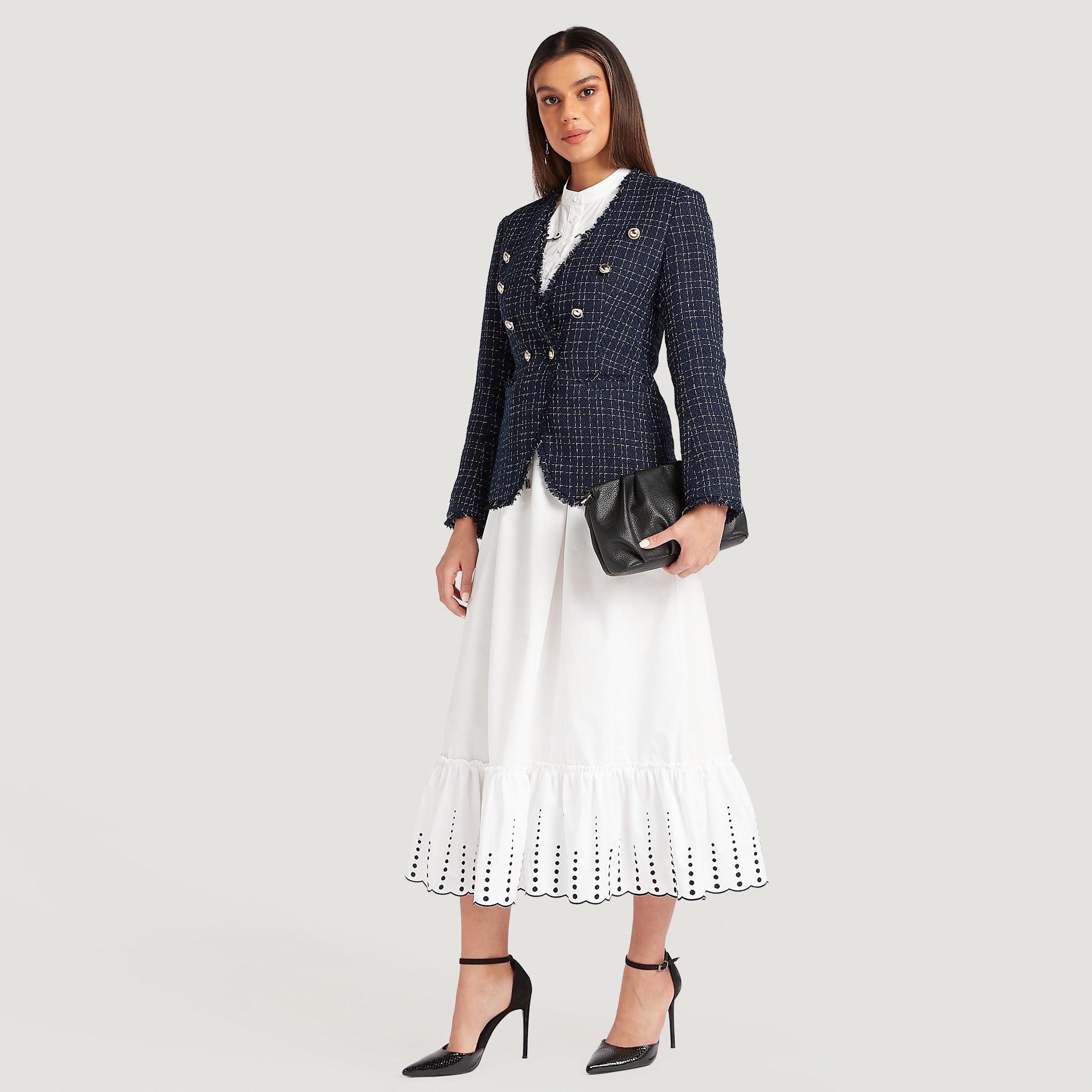 Textured Lightweight Blazer with Button Detail and Pockets-women-clothing-coatsandjackets-blazers-image-2