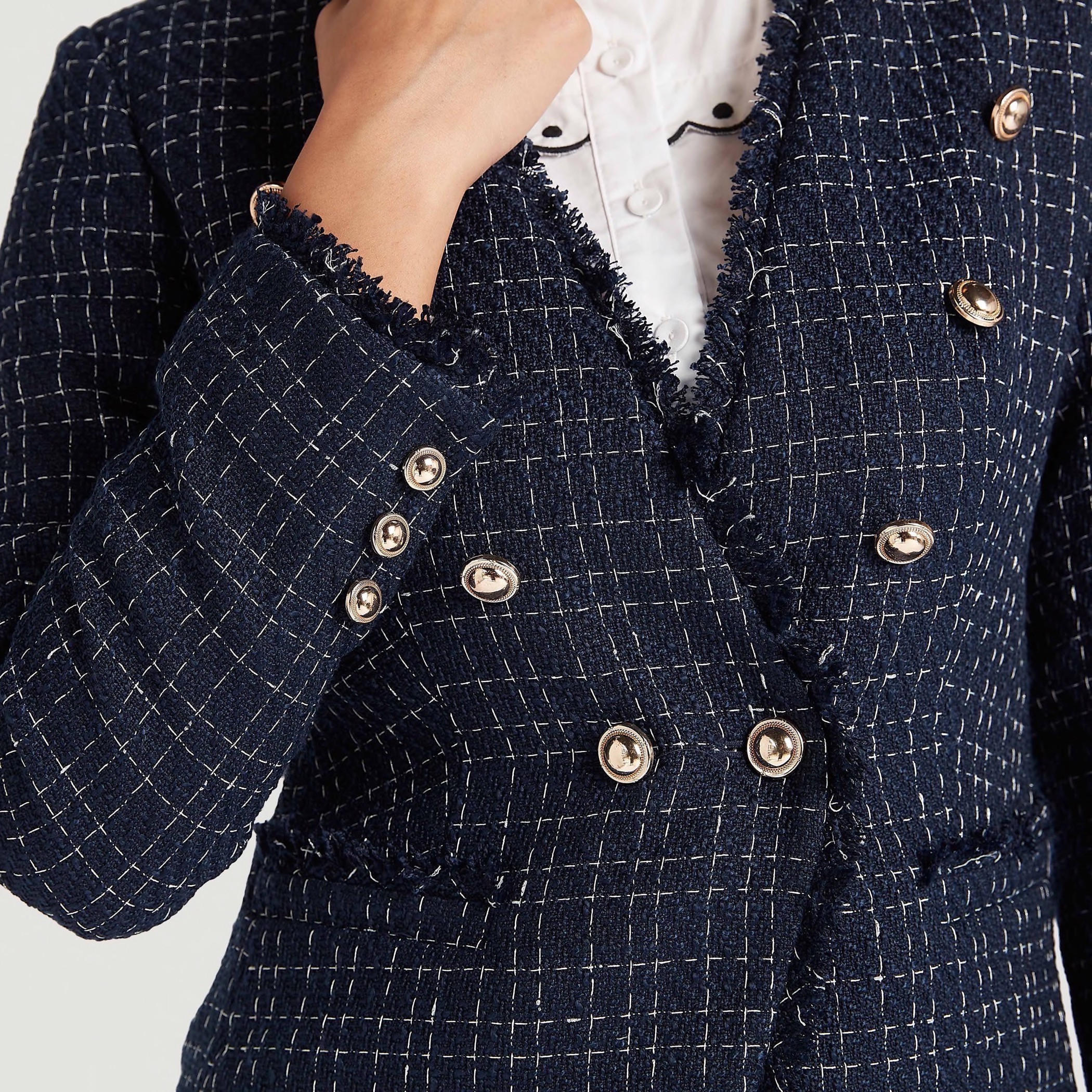 Textured Lightweight Blazer with Button Detail and Pockets-women-clothing-coatsandjackets-blazers-image-5
