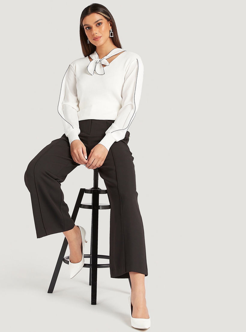 كنزة سادة بأكمام طويلة وياقة برباط-women-clothing-cardigansandjumpers-jumpers-image-6