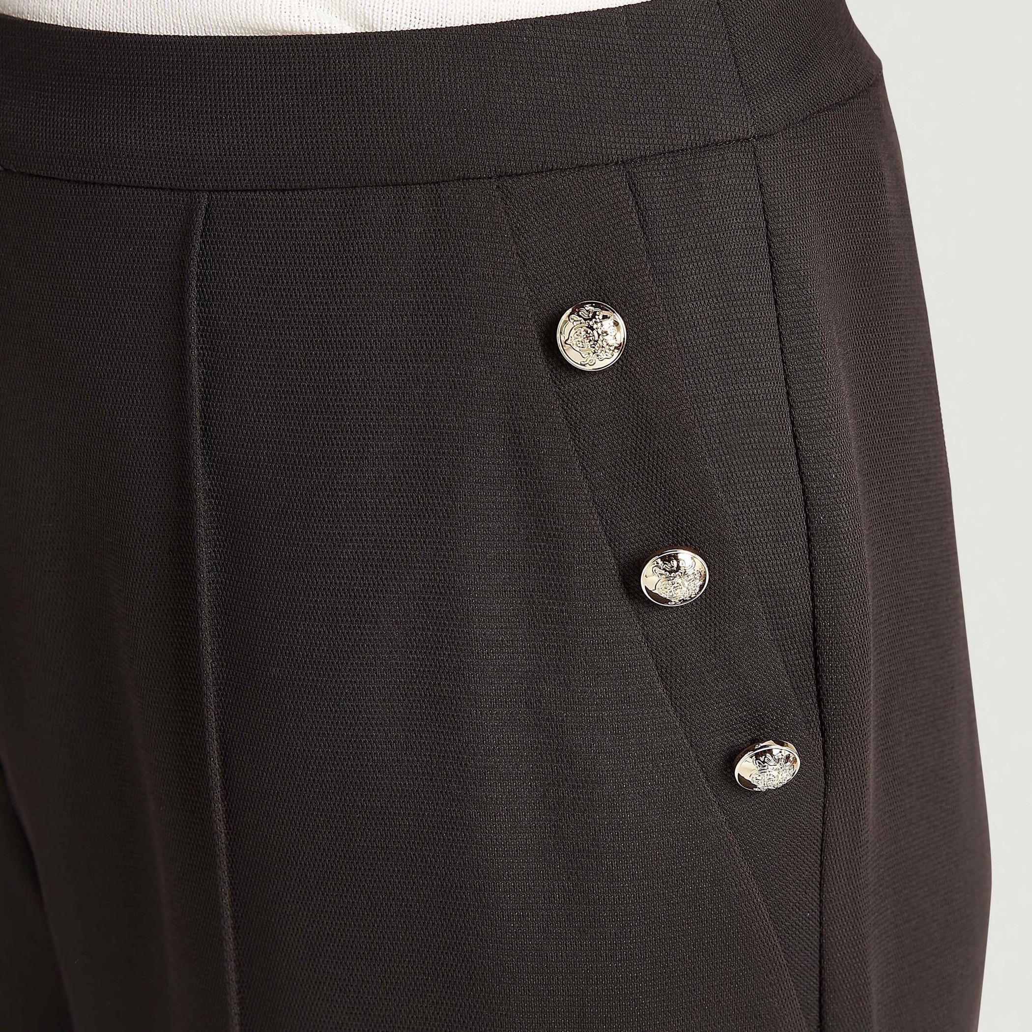 بنطلون واسع سادة بسحّاب إغلاق وتفاصيل دانتيل-women-clothing-bottoms-trousers-image-3