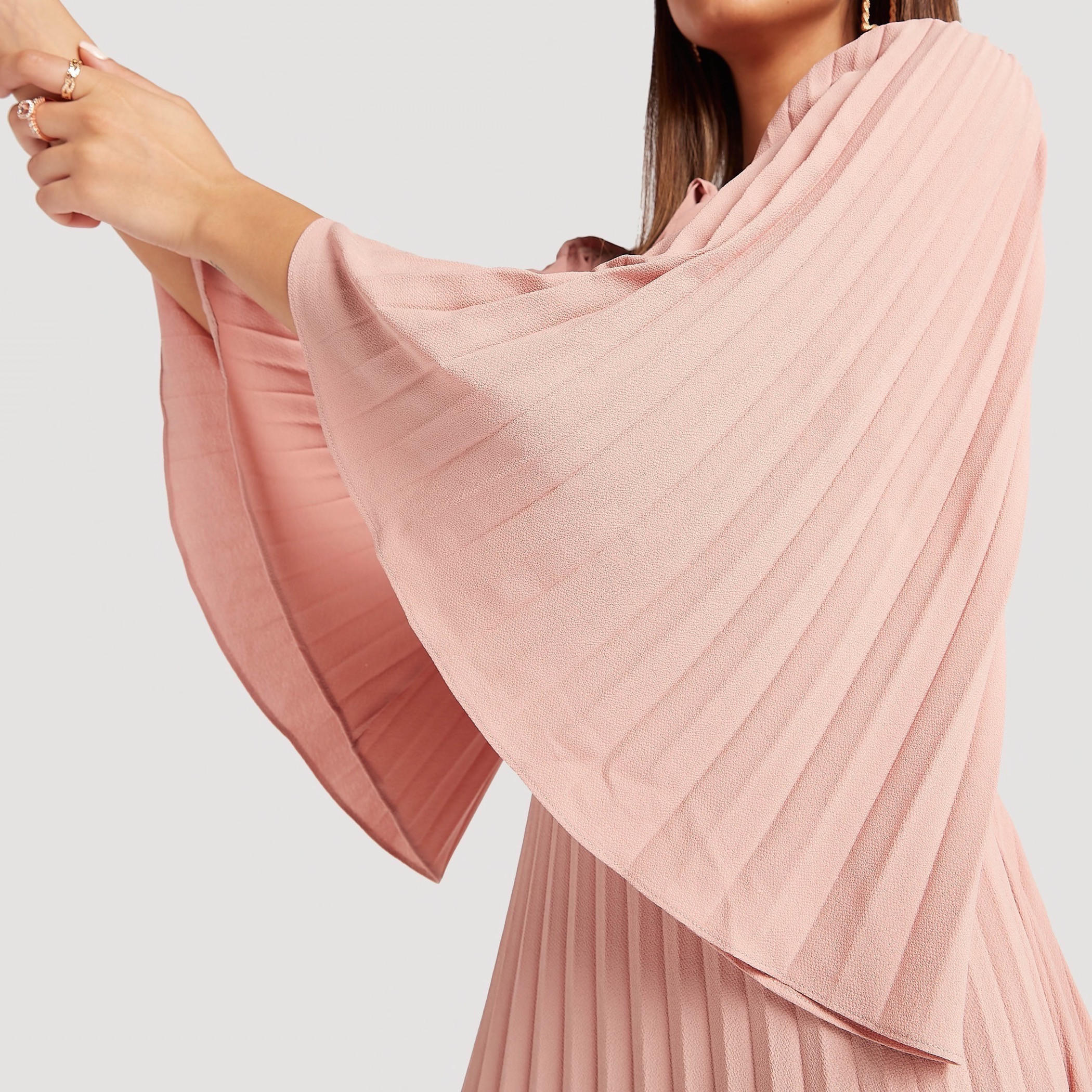 فستان إيه لاين طويل بطبعات أزهار وأكمام واسعة طويلة وكشكشة-women-clothing-dresses-image-5