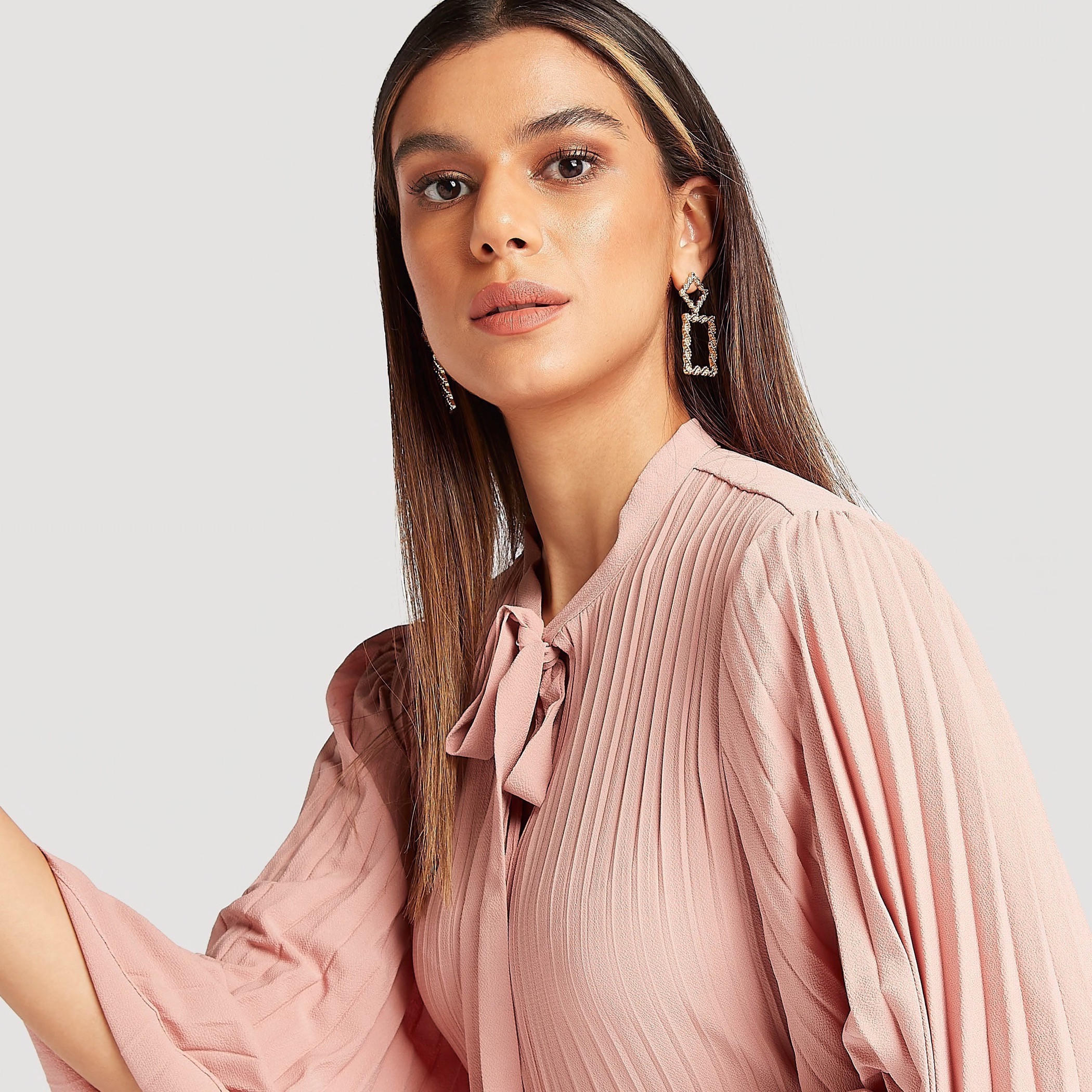 فستان إيه لاين طويل بطبعات أزهار وأكمام واسعة طويلة وكشكشة-women-clothing-dresses-image-6