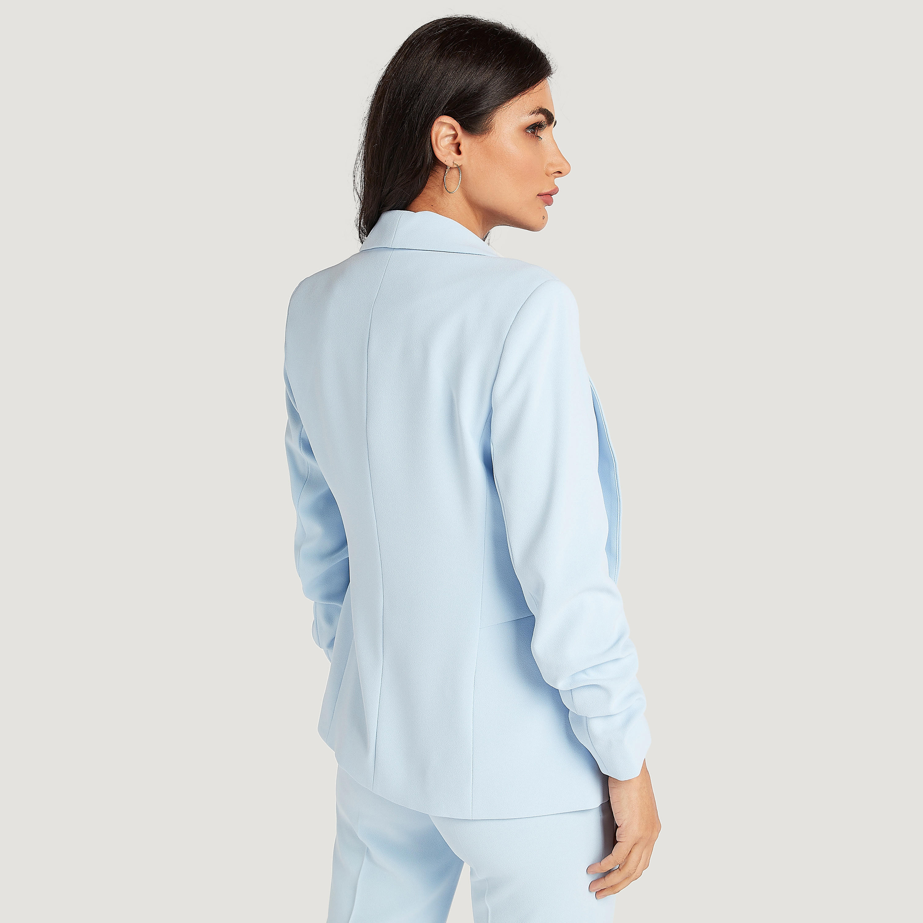 جاكيت بليزر سادة بأكمام طويلة وياقة عادية-women-clothing-coatsandjackets-blazers-image-4