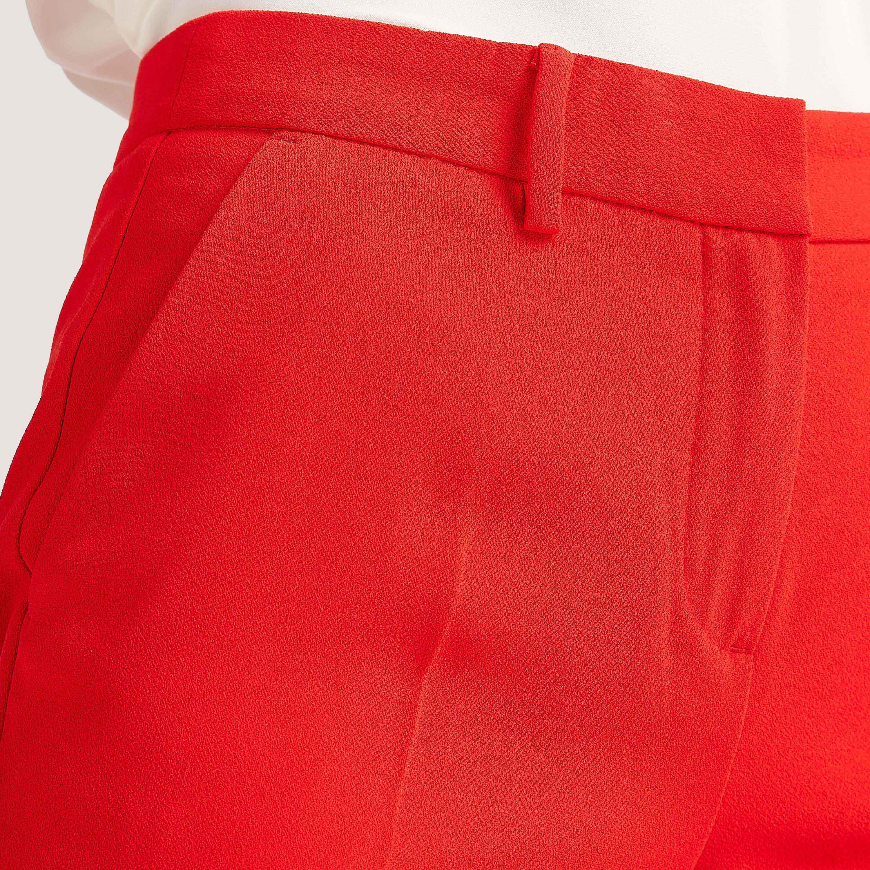 Solid Slim Fit Mid-Rise Trousers with Pockets-women-clothing-bottoms-trousers-image-3