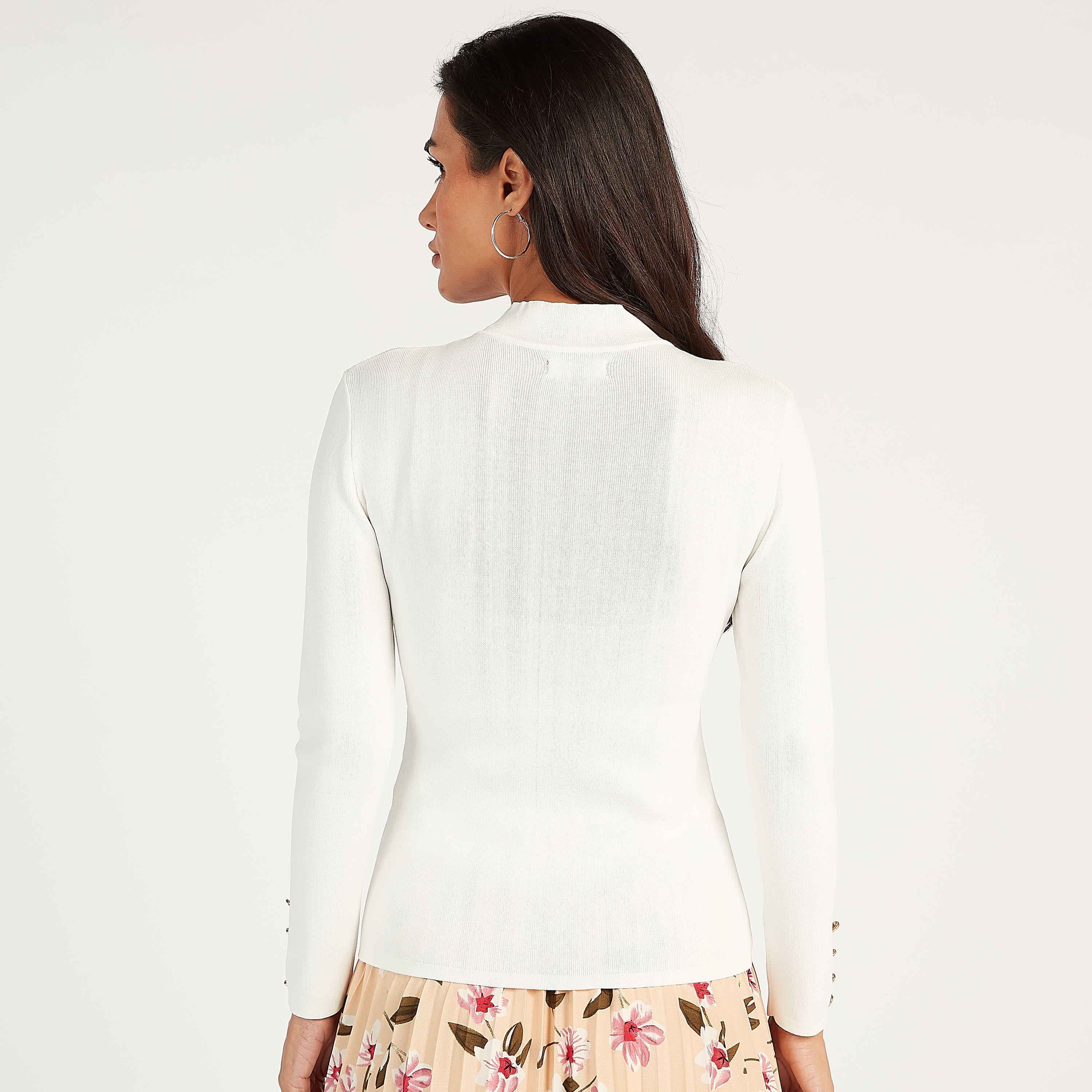 كنزة بارزة الملمس بياقة عالية وأكمام طويلة-women-clothing-cardigansandjumpers-jumpers-image-4