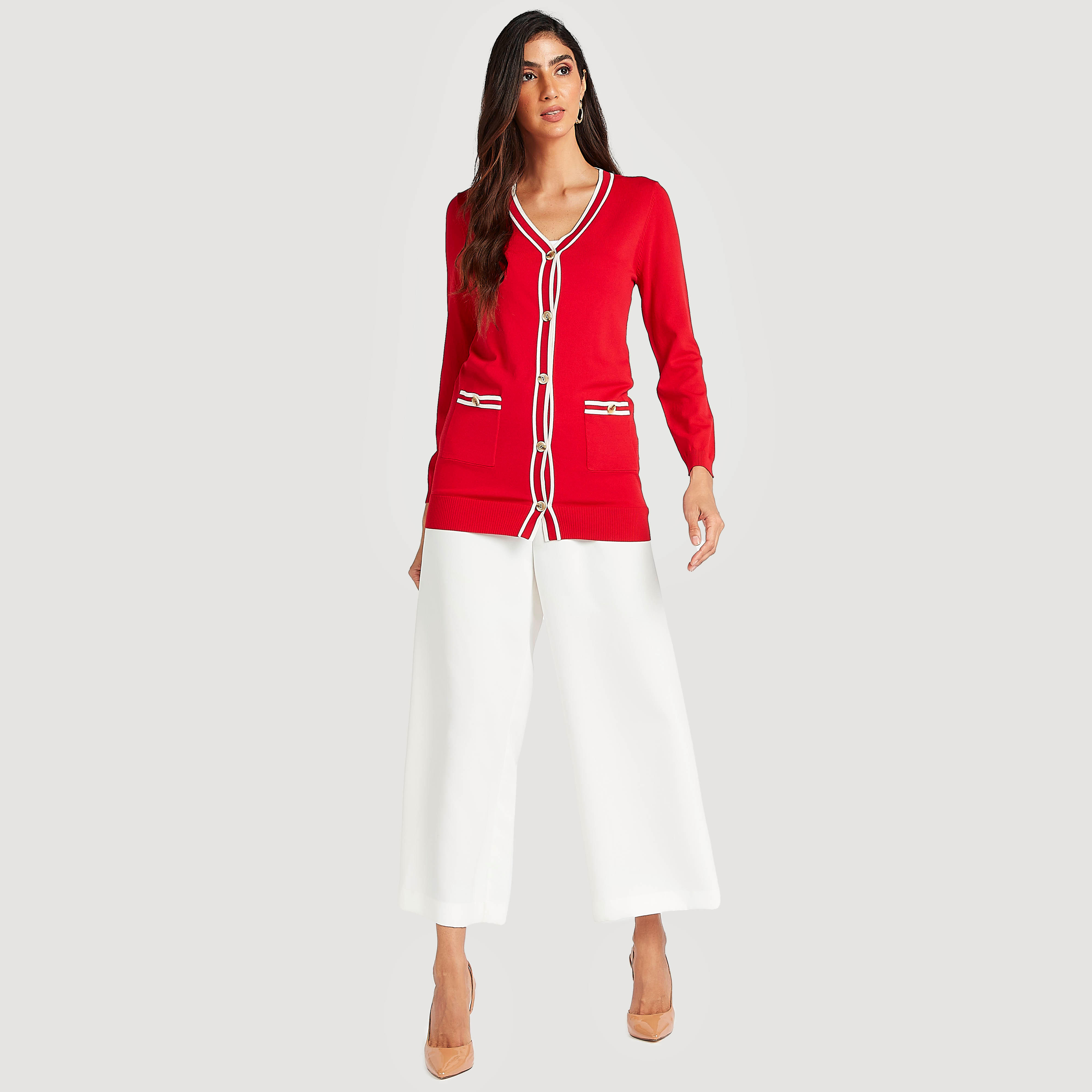 كارديجان بأكمام طويلة وجيوب-women-winterwear-cardigansandjumpers-cardigans-image-2