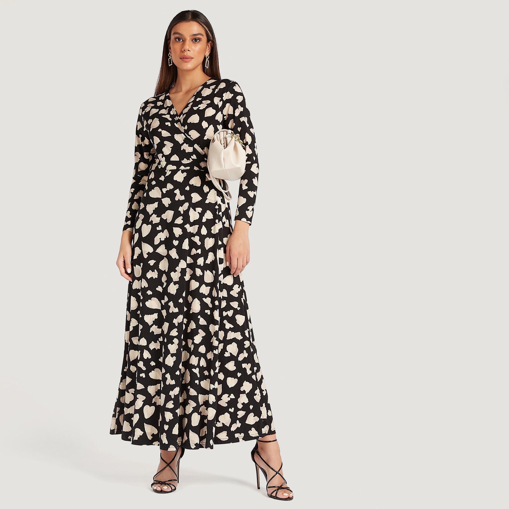 فستان طويل إيه لاين بأكمام طويلة وجيوب وطبعات-women-clothing-dresses-image-1