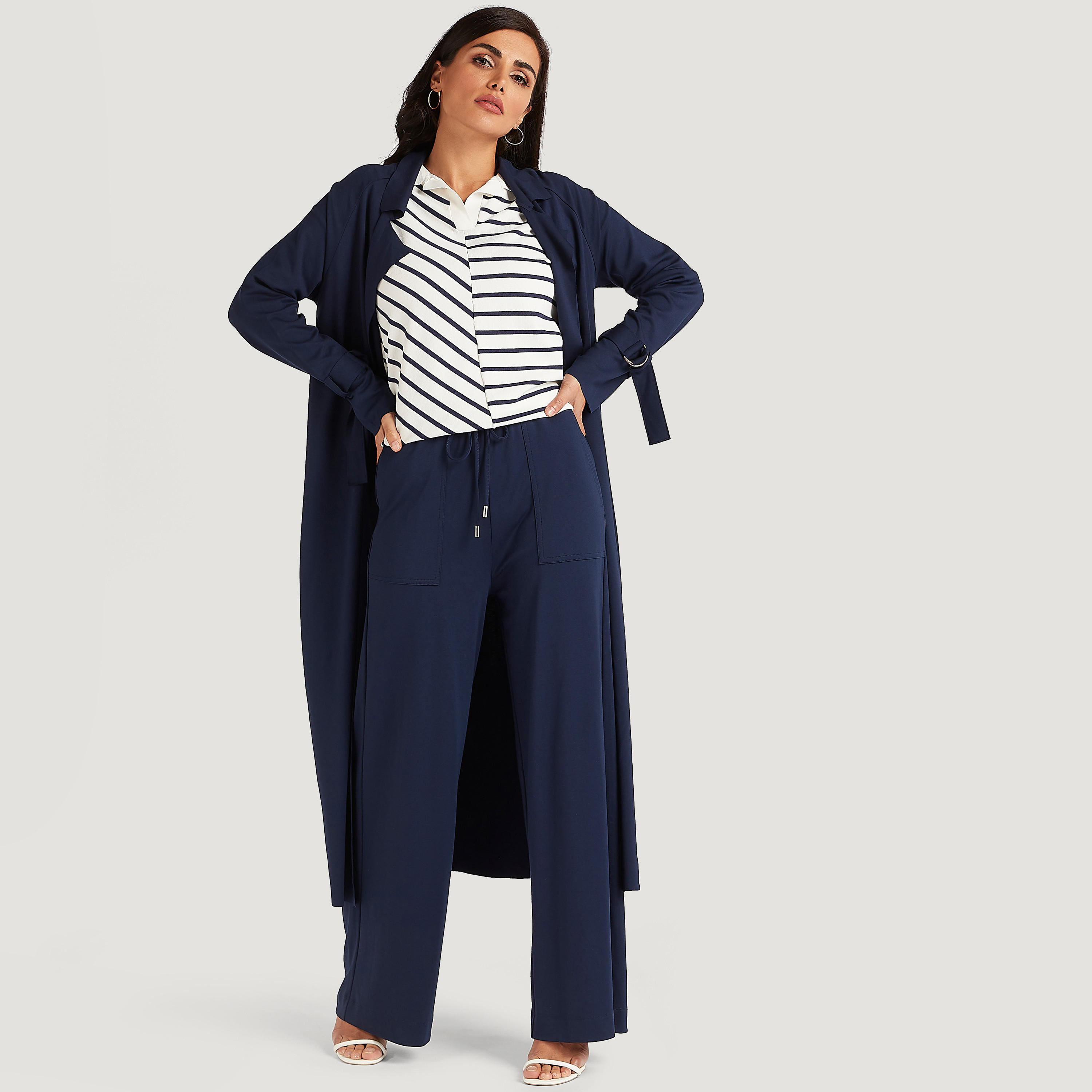 Striped Top with 3/4 Sleeves-women-clothing-shirtsandblouses-blouses-image-2