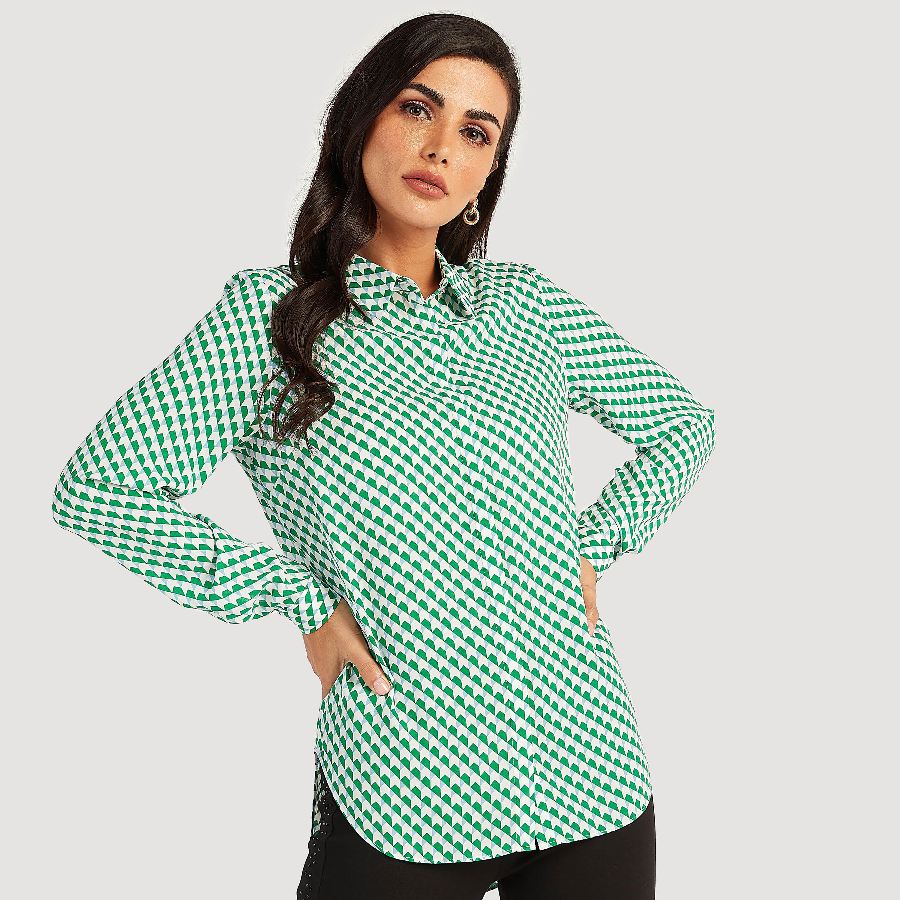 قميص بياقة عادية وأكمام طويلة وطبعات-women-clothing-shirtsandblouses-shirts-image-6