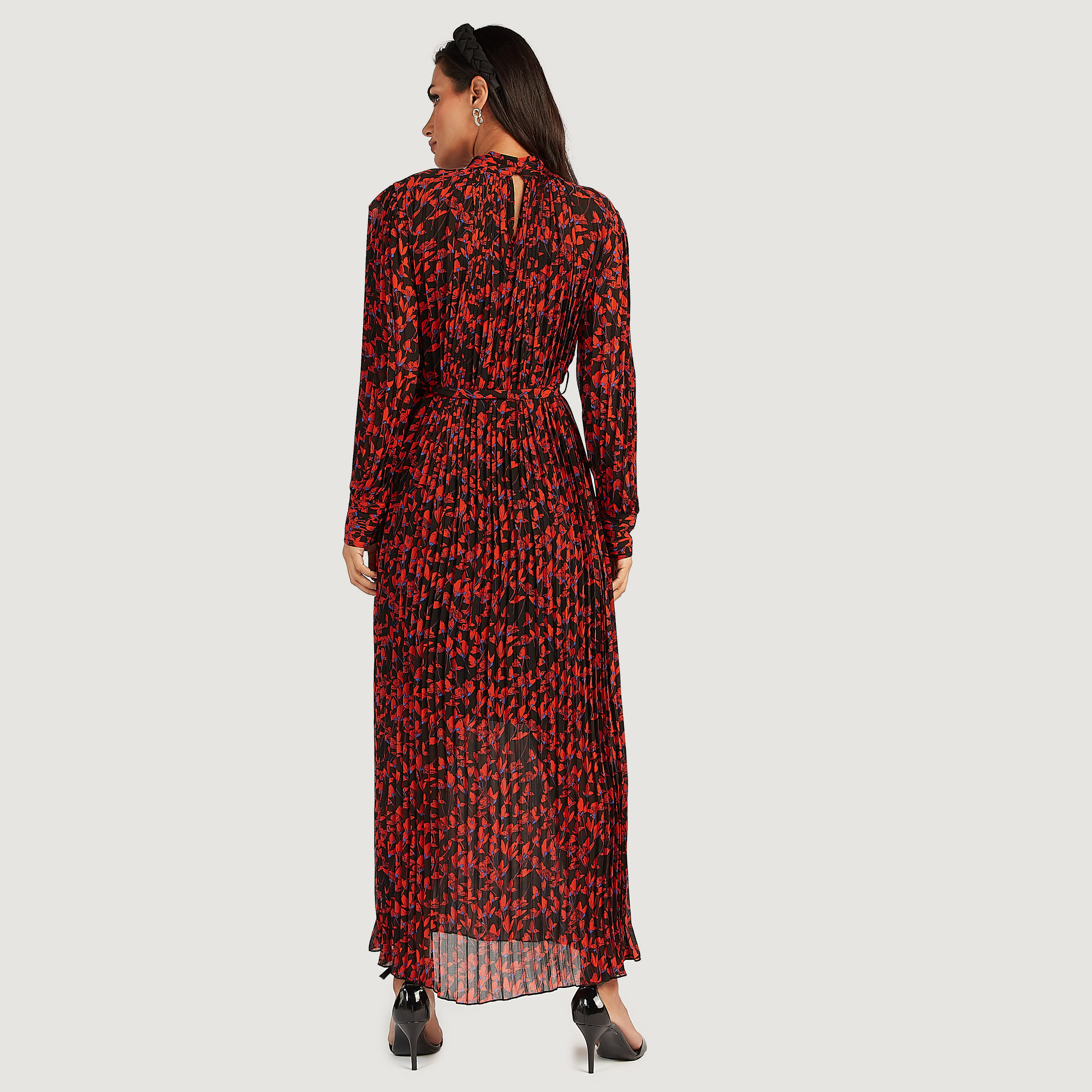 فستان طويل بطبعات أزهار وأكمام طويلة وأربطة-women-clothing-dresses-image-4