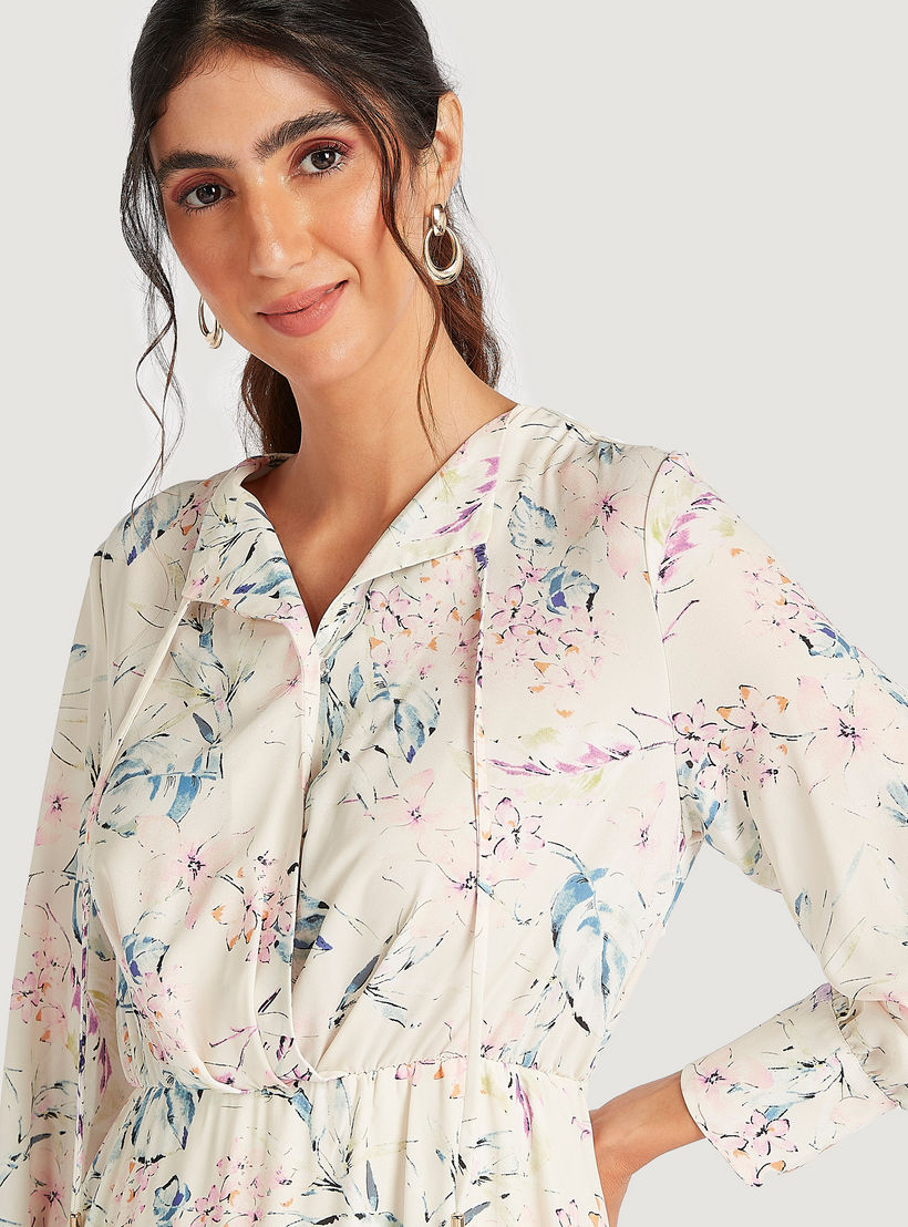 فستان إيه لاين طويل بطبعات أزهار وأكمام طويلة وجيوب-women-clothing-dresses-image-5