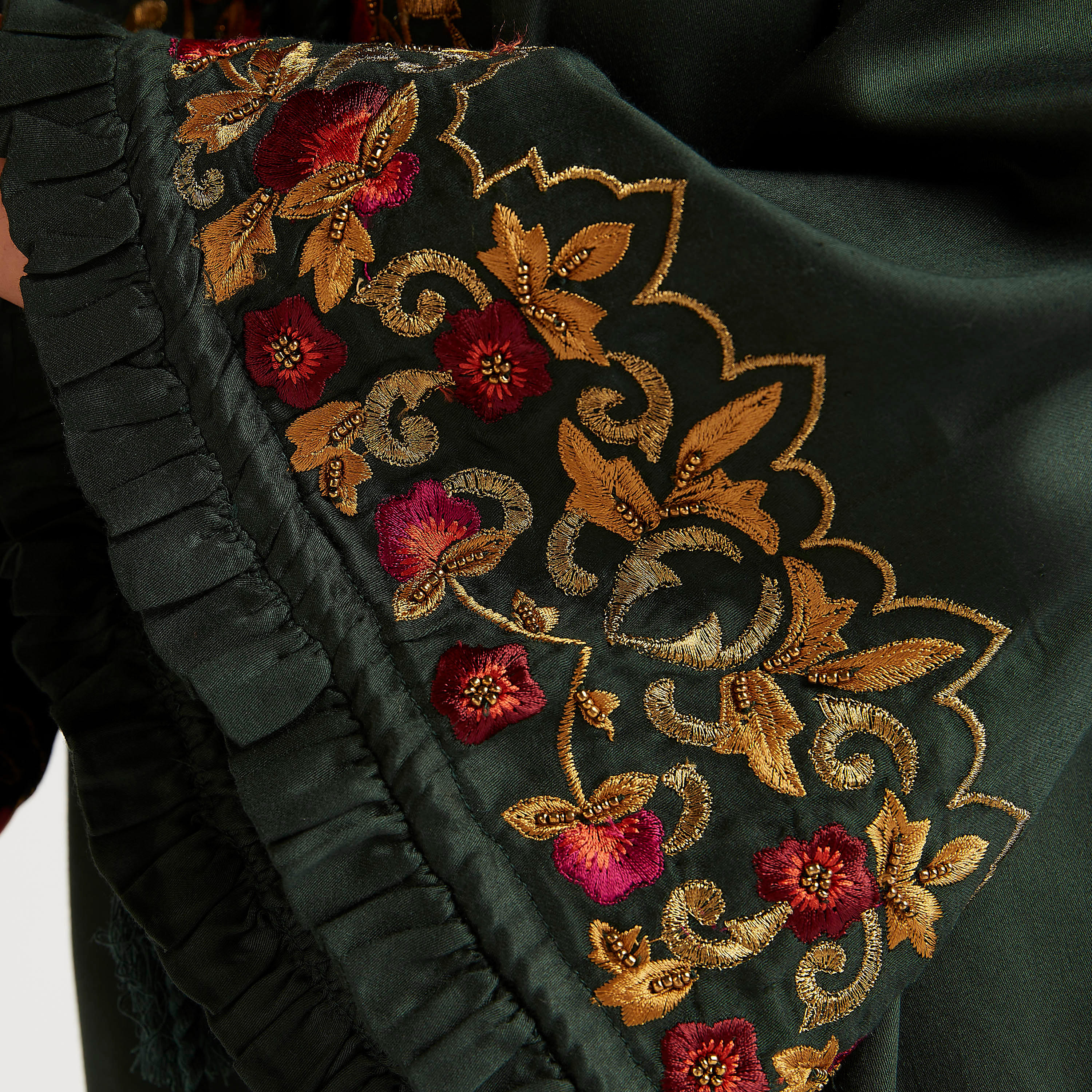 تونيك مطرّز بأكمام واسعة وربطة عنق-women-clothing-shirtsandblouses-blouses-image-6