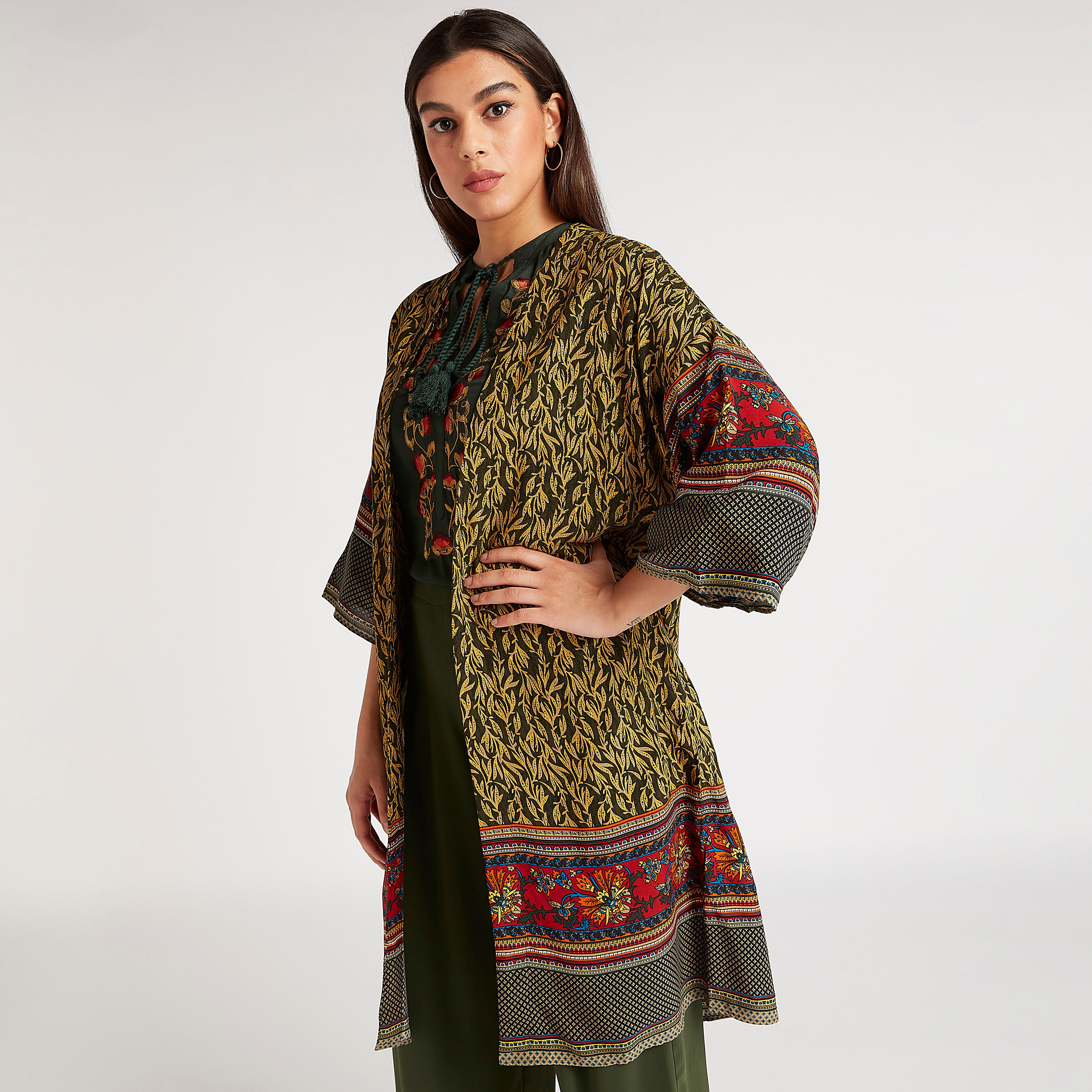 Printed Kimono with 3/4 Sleeves-women-clothing-shirtsandblouses-blouses-image-1