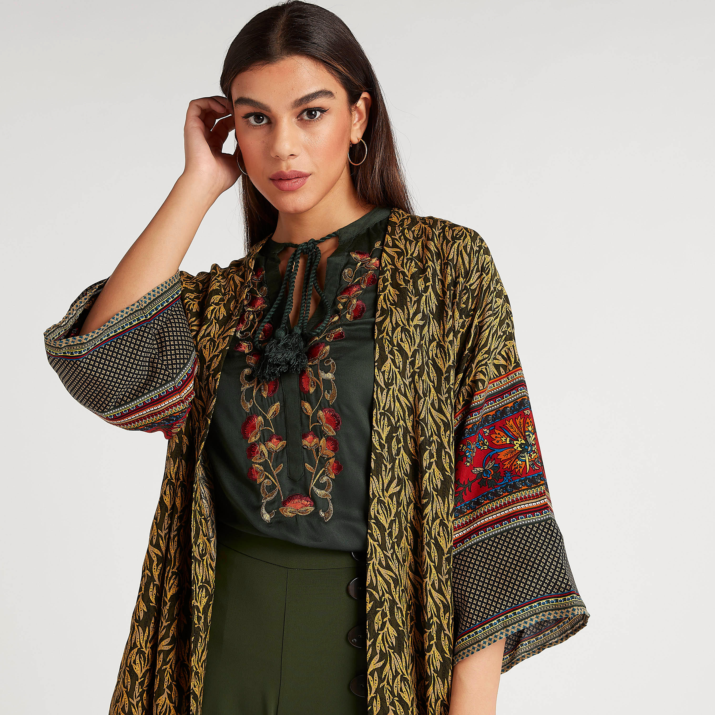 Printed Kimono with 3/4 Sleeves-women-clothing-shirtsandblouses-blouses-image-3