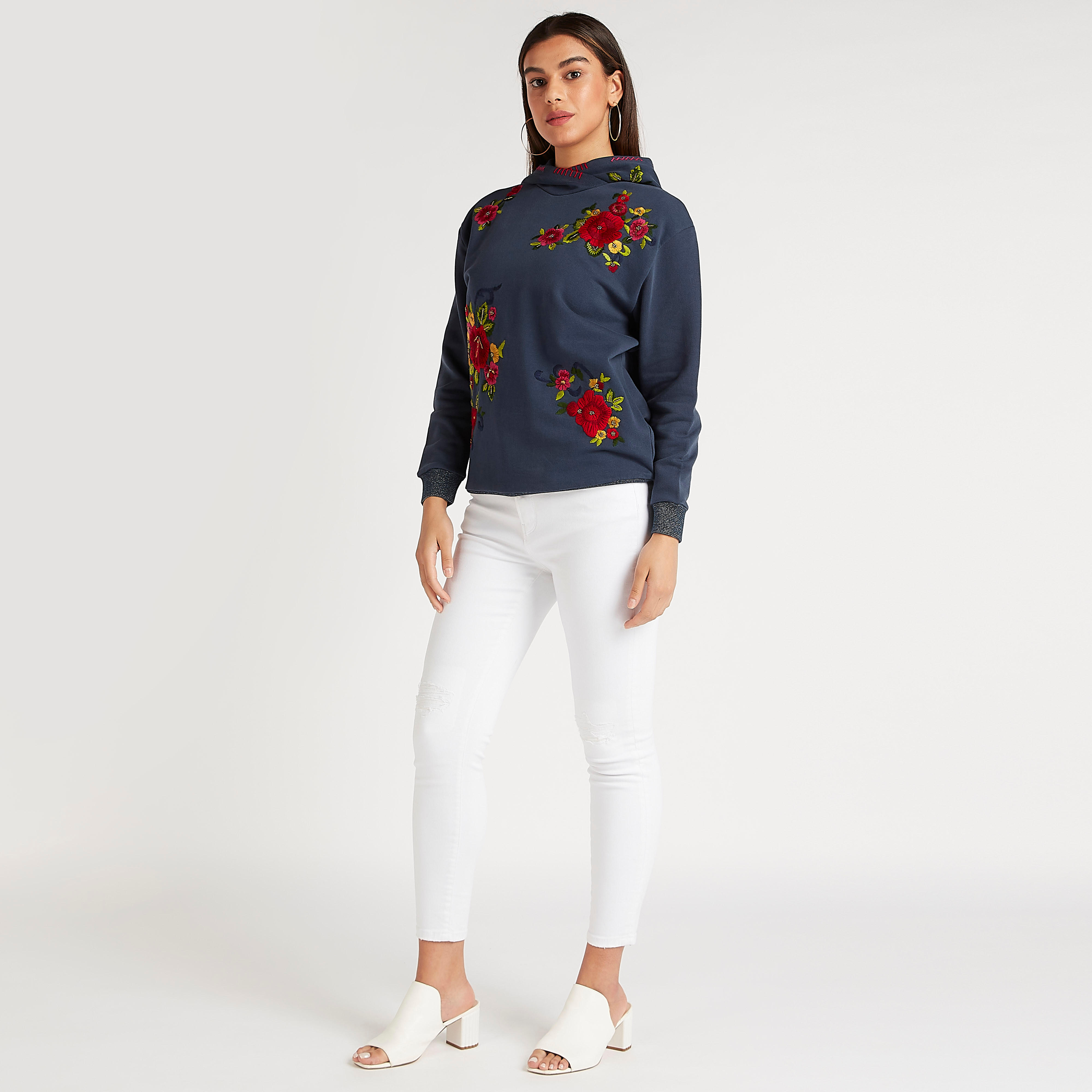 هودي مطرّز بأكمام طويلة مطرزة بأساور مطّاطية-women-clothing-cardigansandjumpers-jumpers-image-2