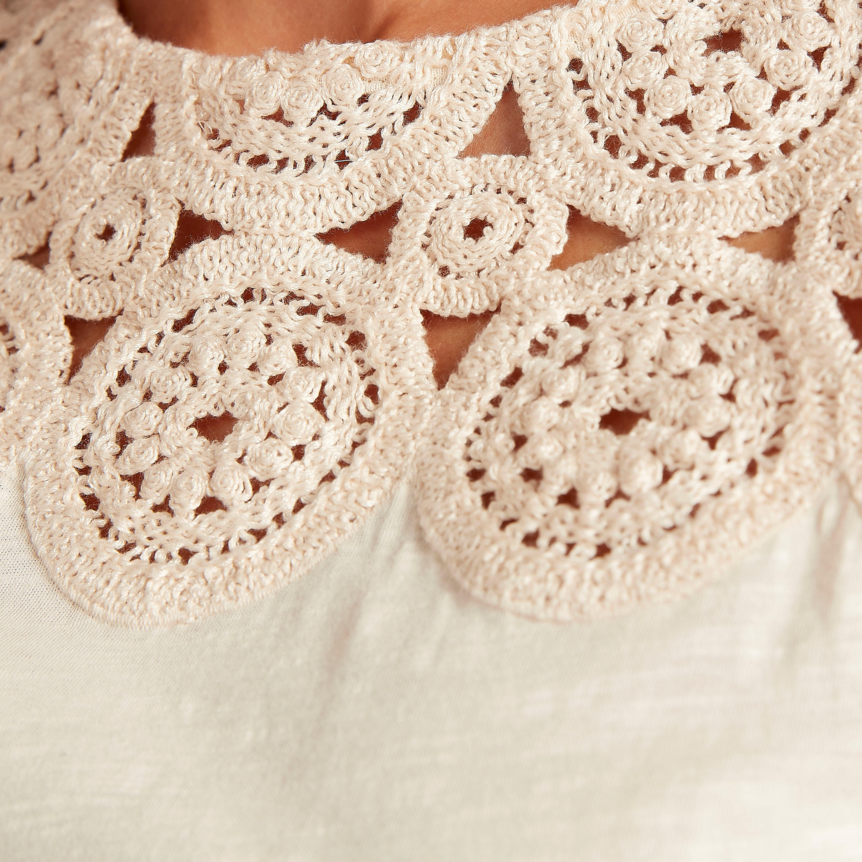بلوزة بارزة الملمس بياقة ضيّقة مع أكمام قصيرة-women-clothing-shirtsandblouses-blouses-image-3