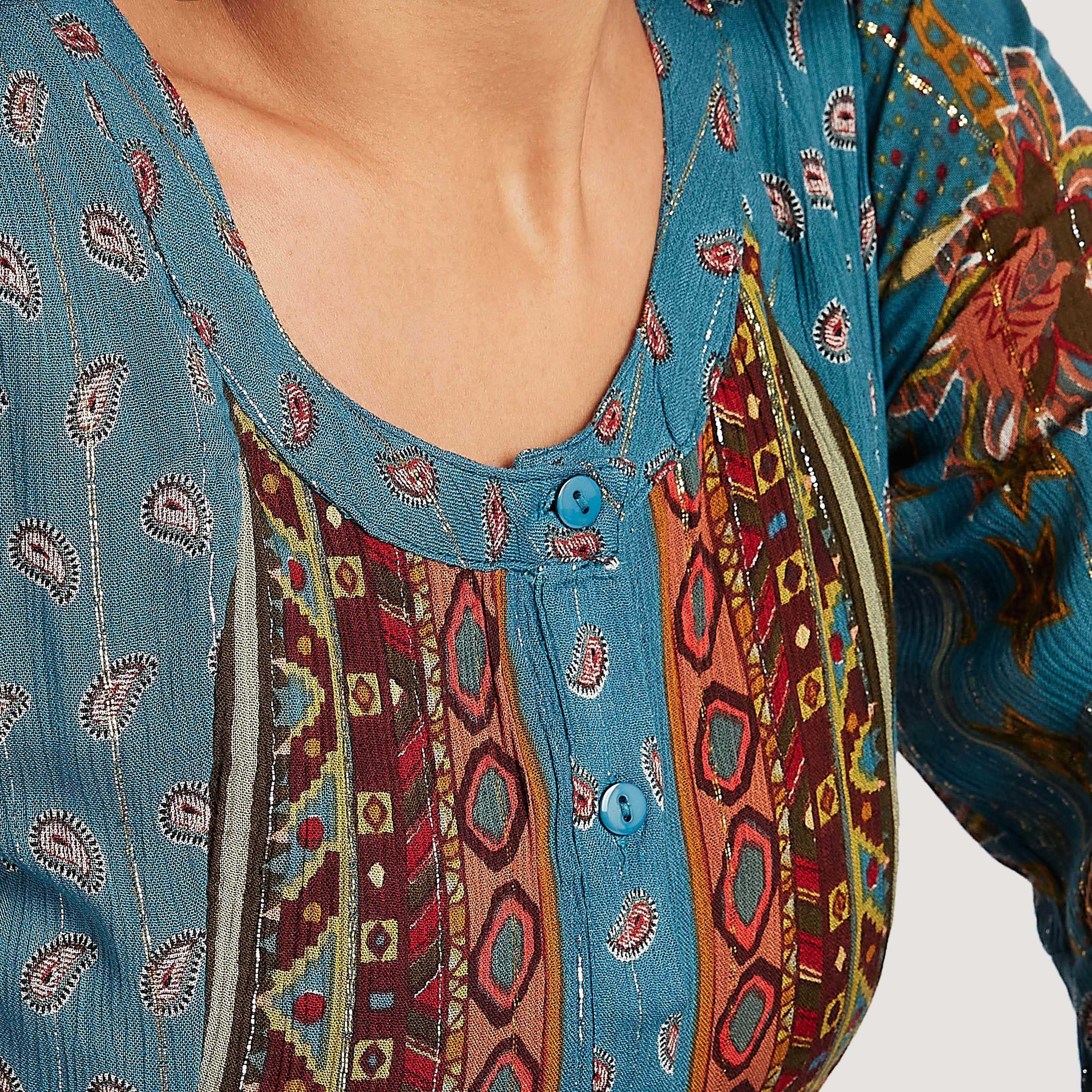 فستان إيه لاين طويل بطبعات ورباط على الخصر-women-clothing-dresses-image-3
