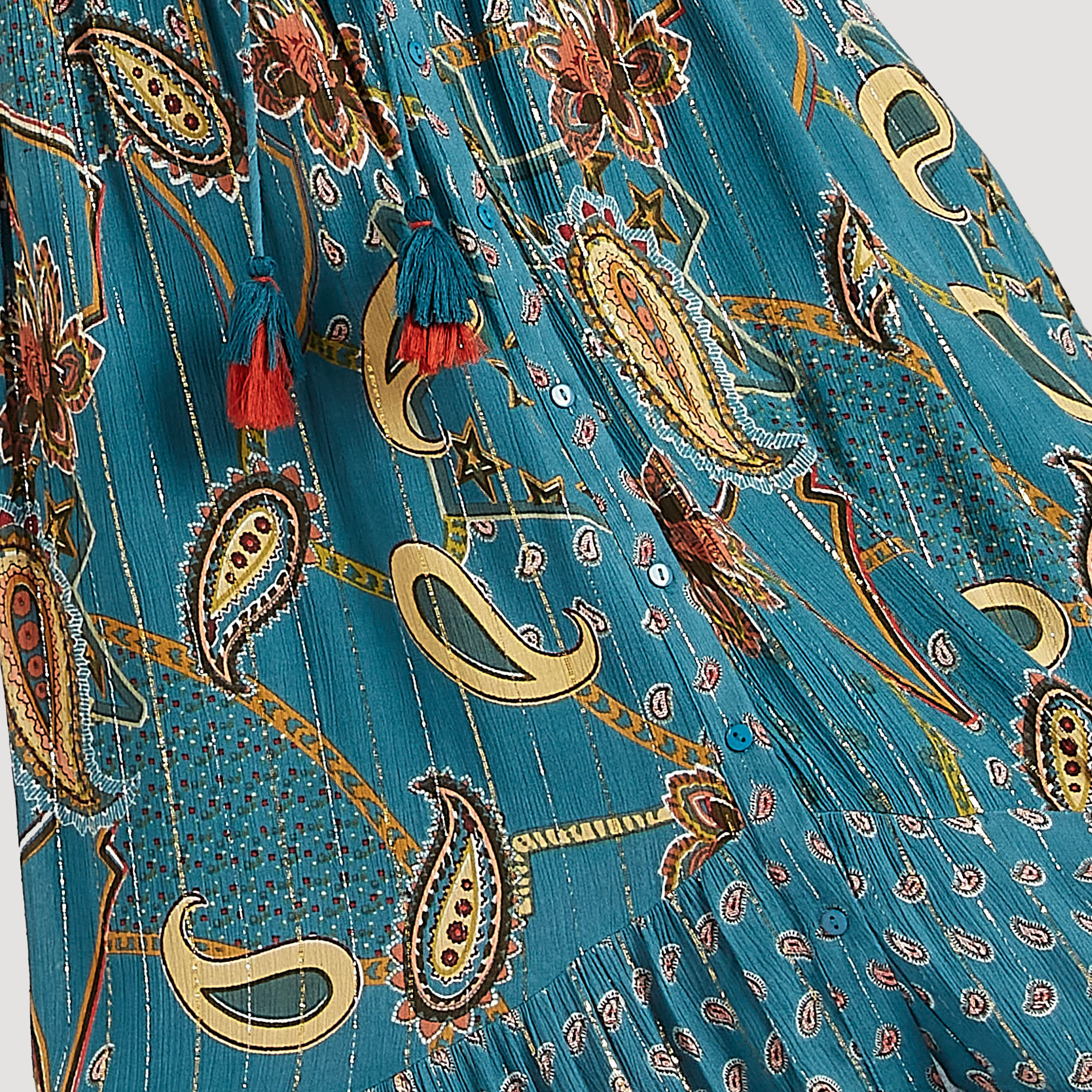 فستان إيه لاين طويل بطبعات ورباط على الخصر-women-clothing-dresses-image-7