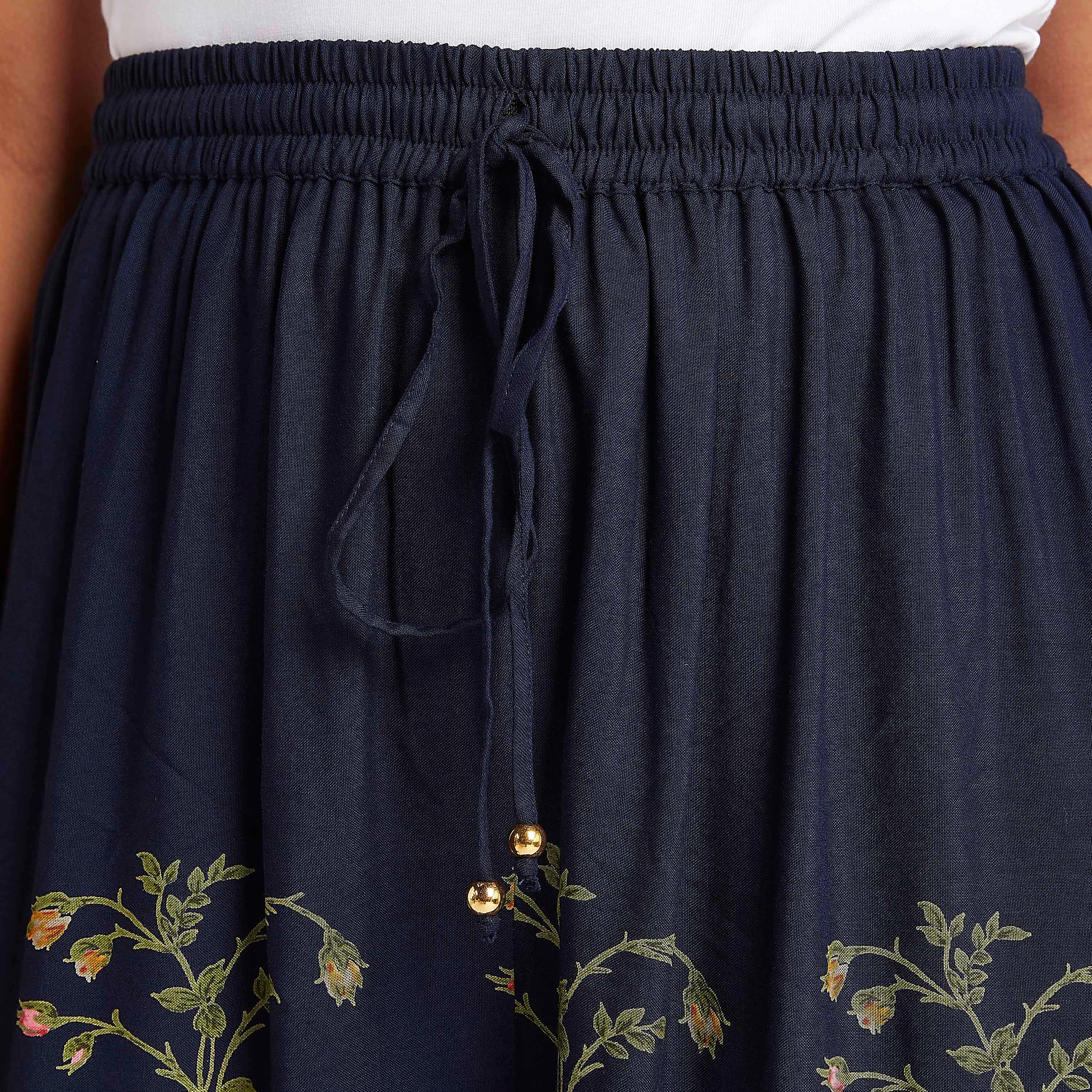 بنطلون واسع بخصر متوسط الارتفاع بطبعات أزهار وخصر مطّاطي-women-clothing-bottoms-trousers-image-3
