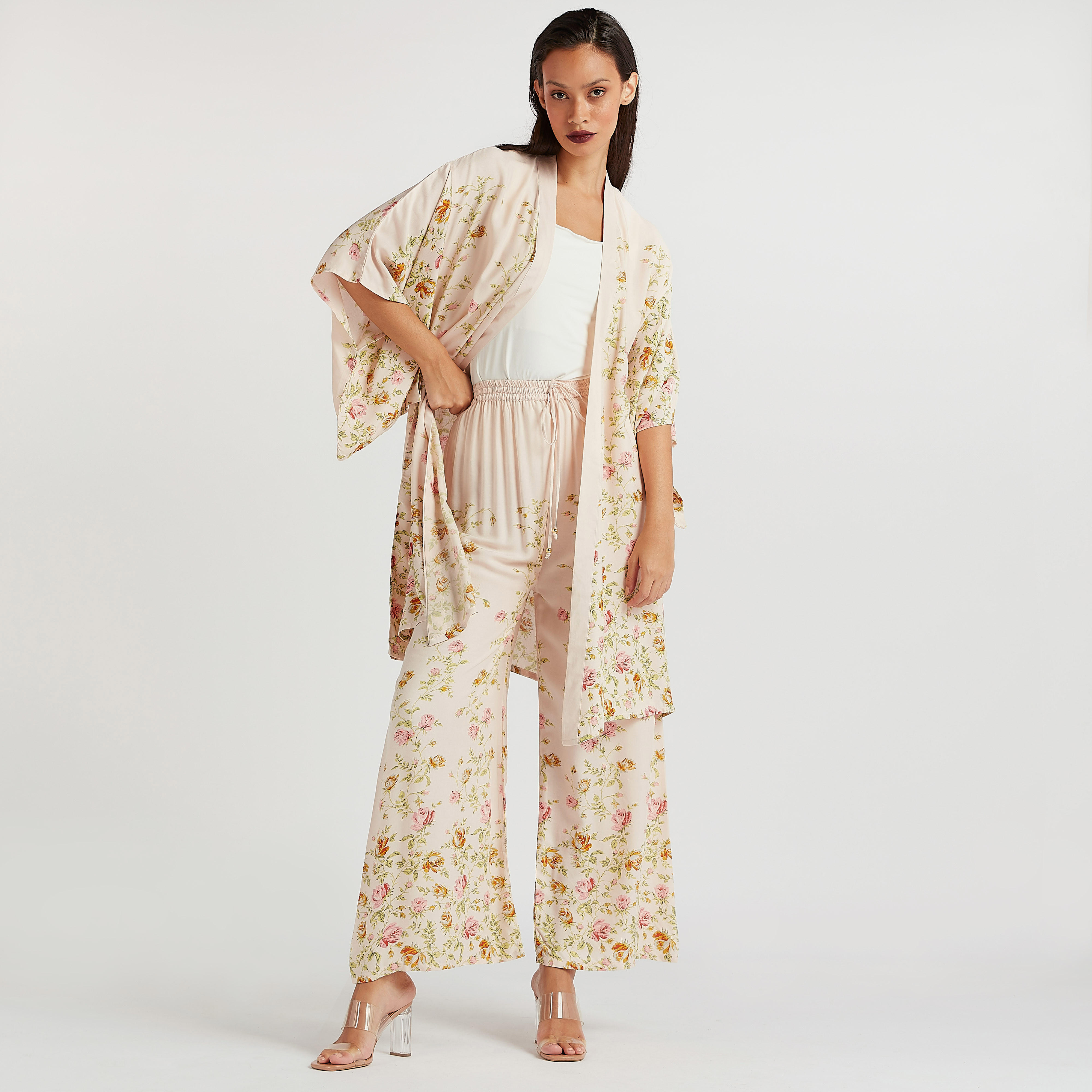 بنطلون واسع بخصر متوسط الارتفاع بطبعات أزهار وخصر مطّاطي-women-clothing-bottoms-trousers-image-2