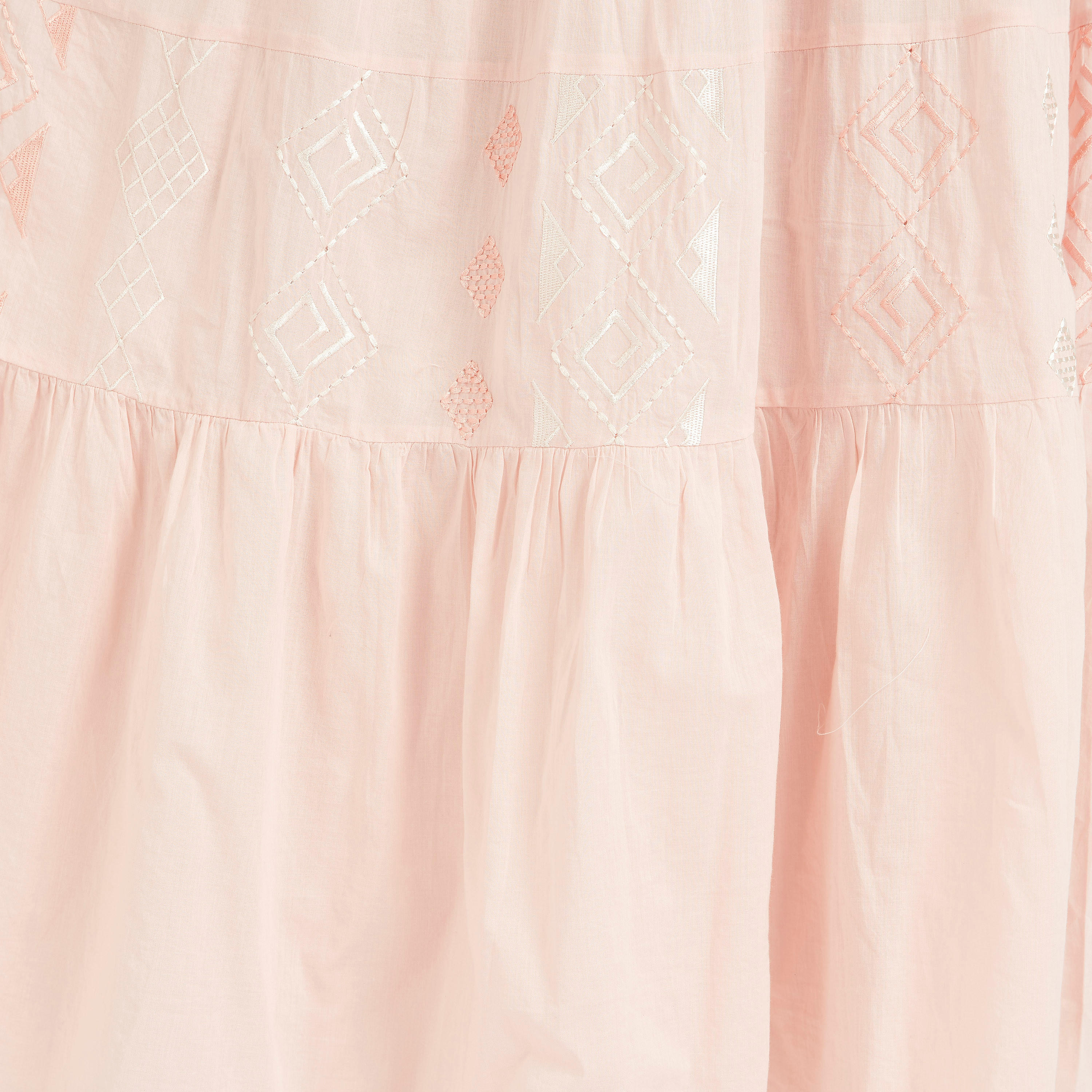 فستان ميدي إيه لاين مطرّز بحزام وأكمام منفوخة-women-clothing-dresses-image-1
