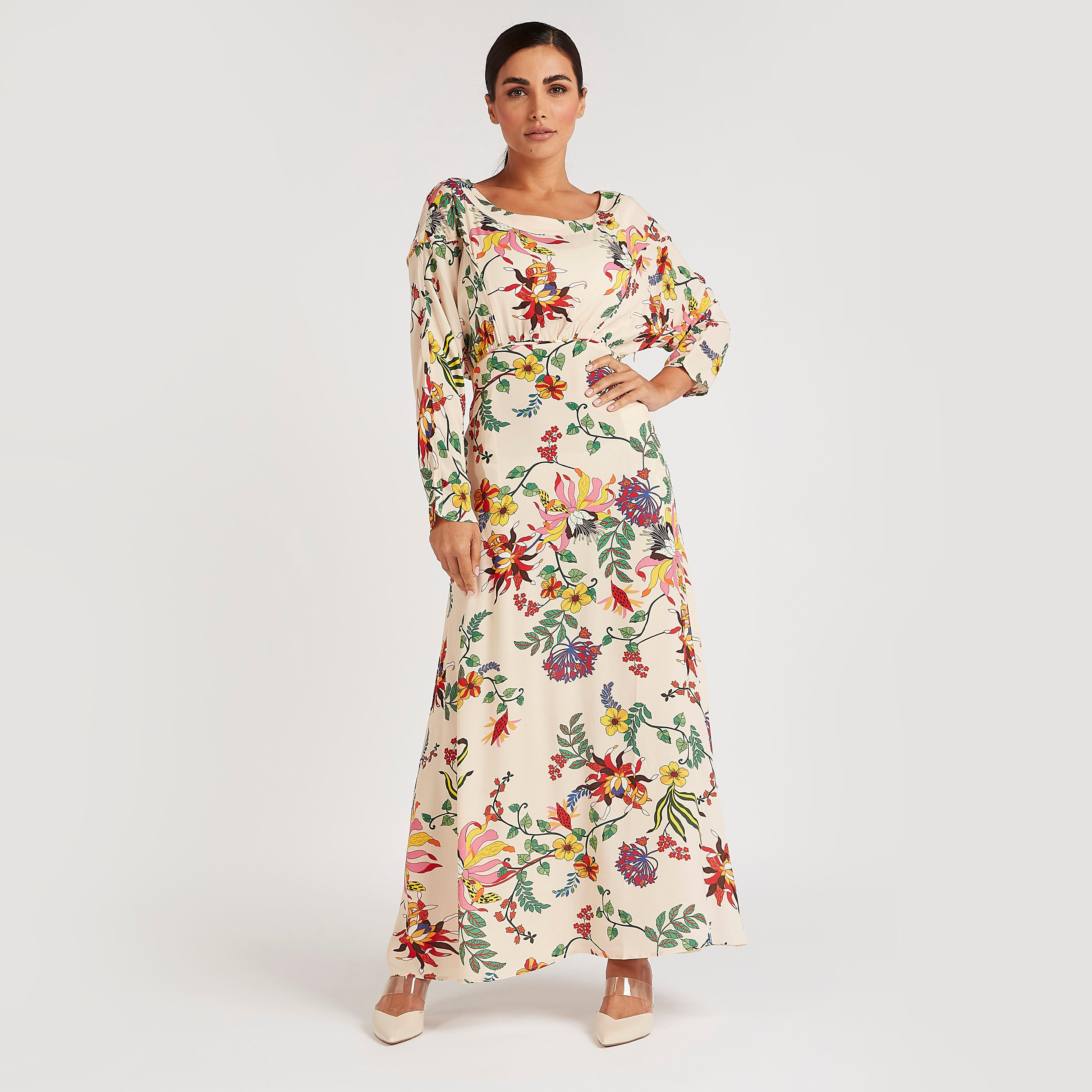 فستان إيه لاين طويل بطبعات أزهار وأكمام طويلة-women-clothing-dresses-image-2