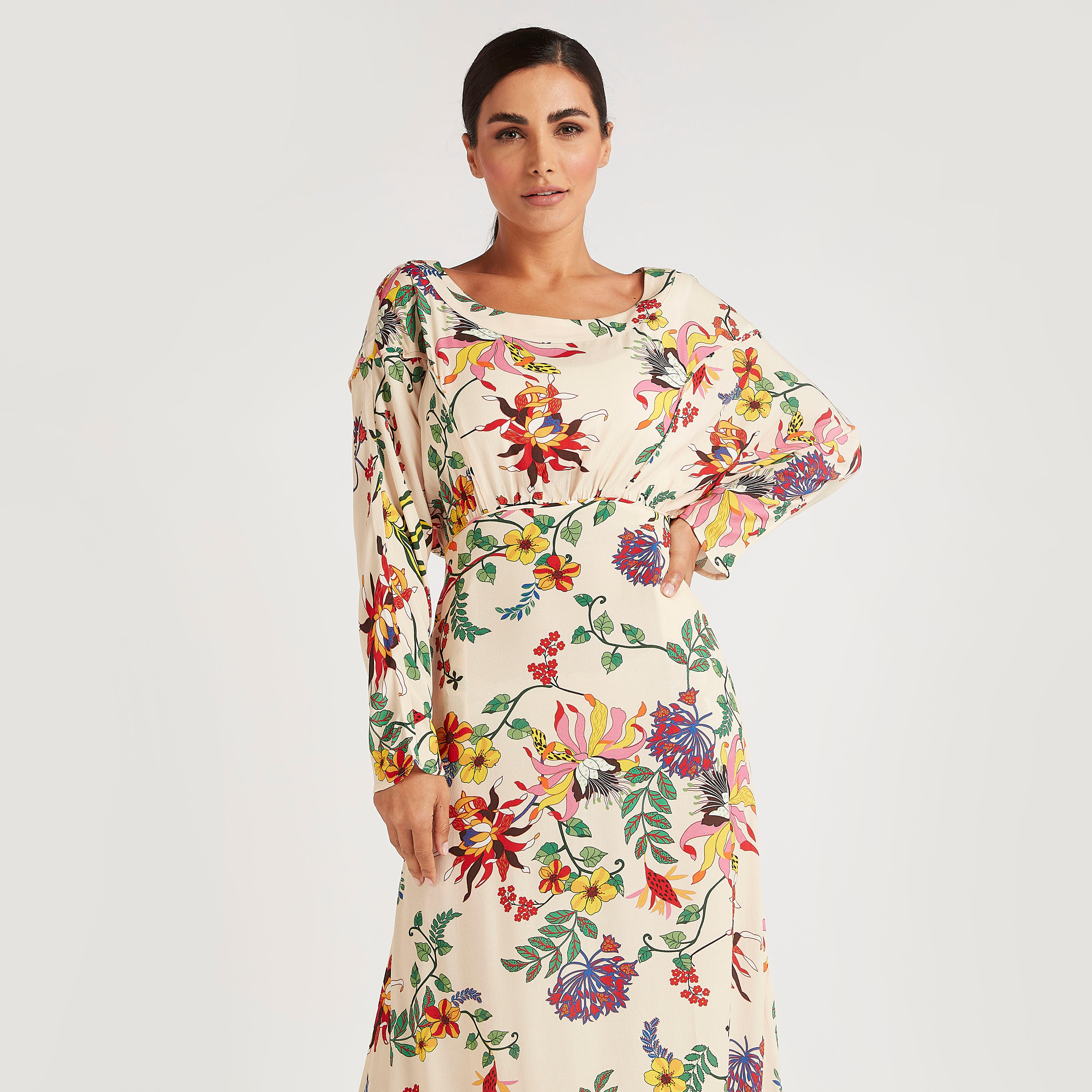 فستان إيه لاين طويل بطبعات أزهار وأكمام طويلة-women-clothing-dresses-image-5