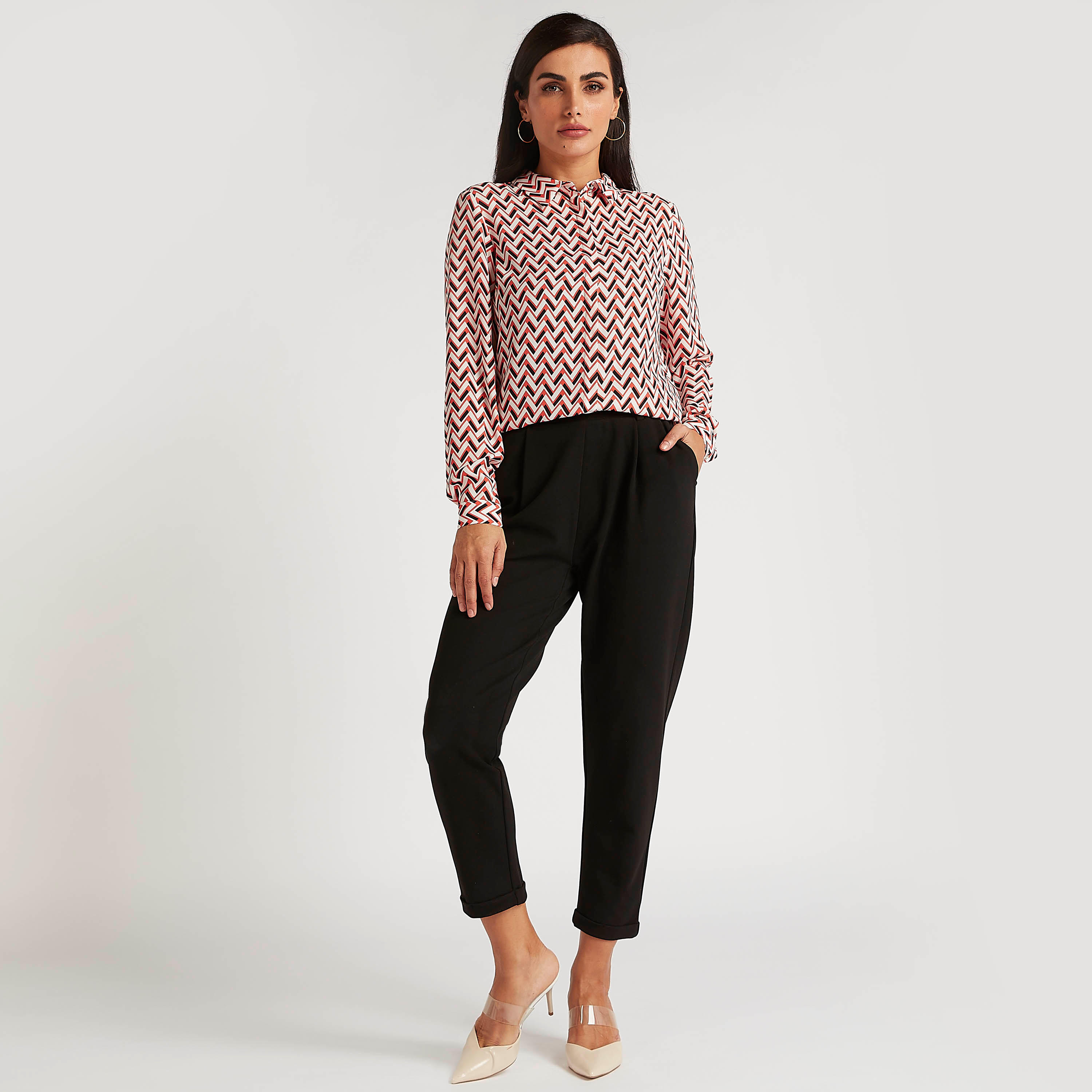 Geometric Print Shirt with Long Sleeves-women-clothing-shirtsandblouses-shirts-image-3
