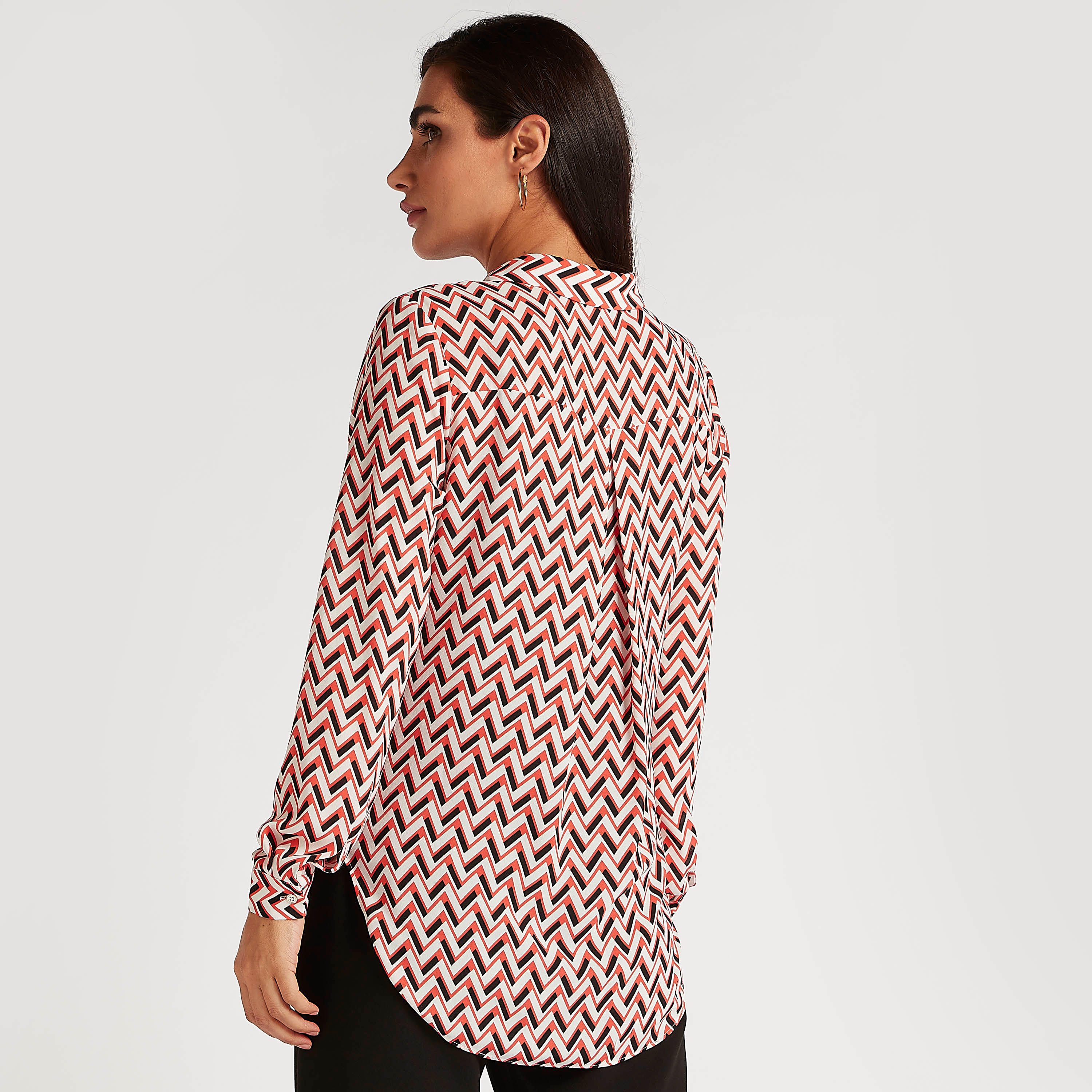 Geometric Print Shirt with Long Sleeves-women-clothing-shirtsandblouses-shirts-image-4