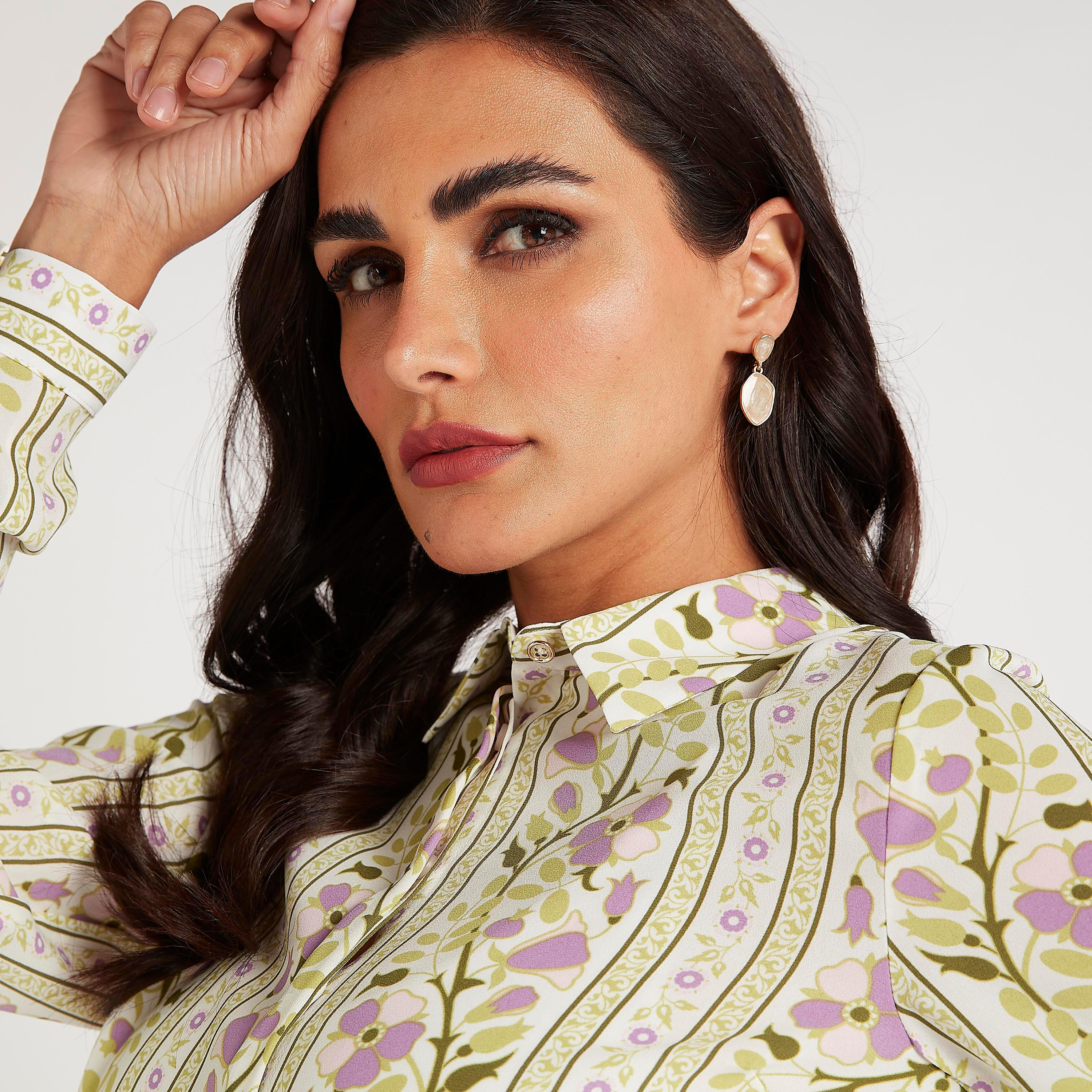 Floral Print Shirt with Long Sleeves-women-clothing-shirtsandblouses-shirts-image-3