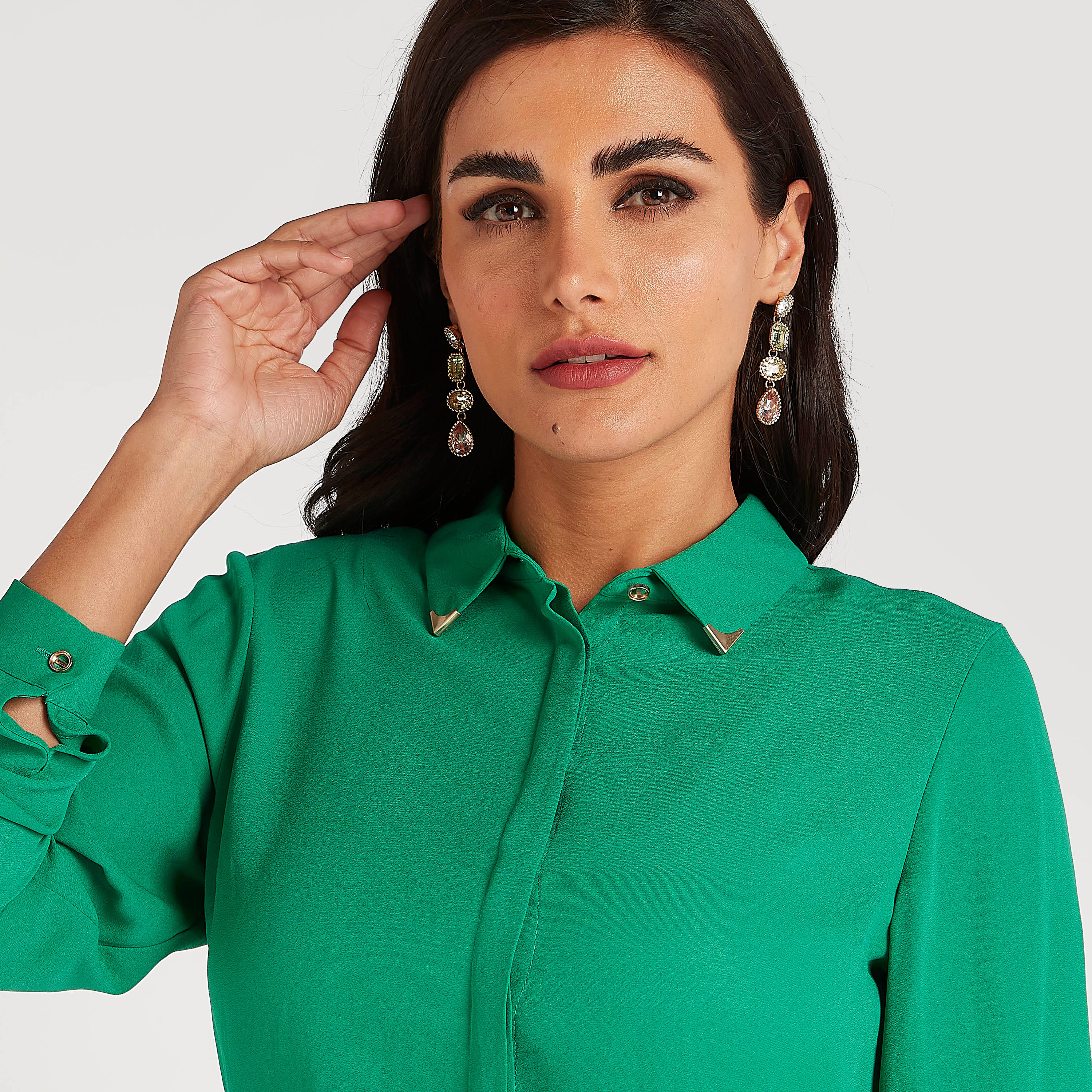 Solid Shirt with Long Sleeves-women-clothing-shirtsandblouses-shirts-image-3