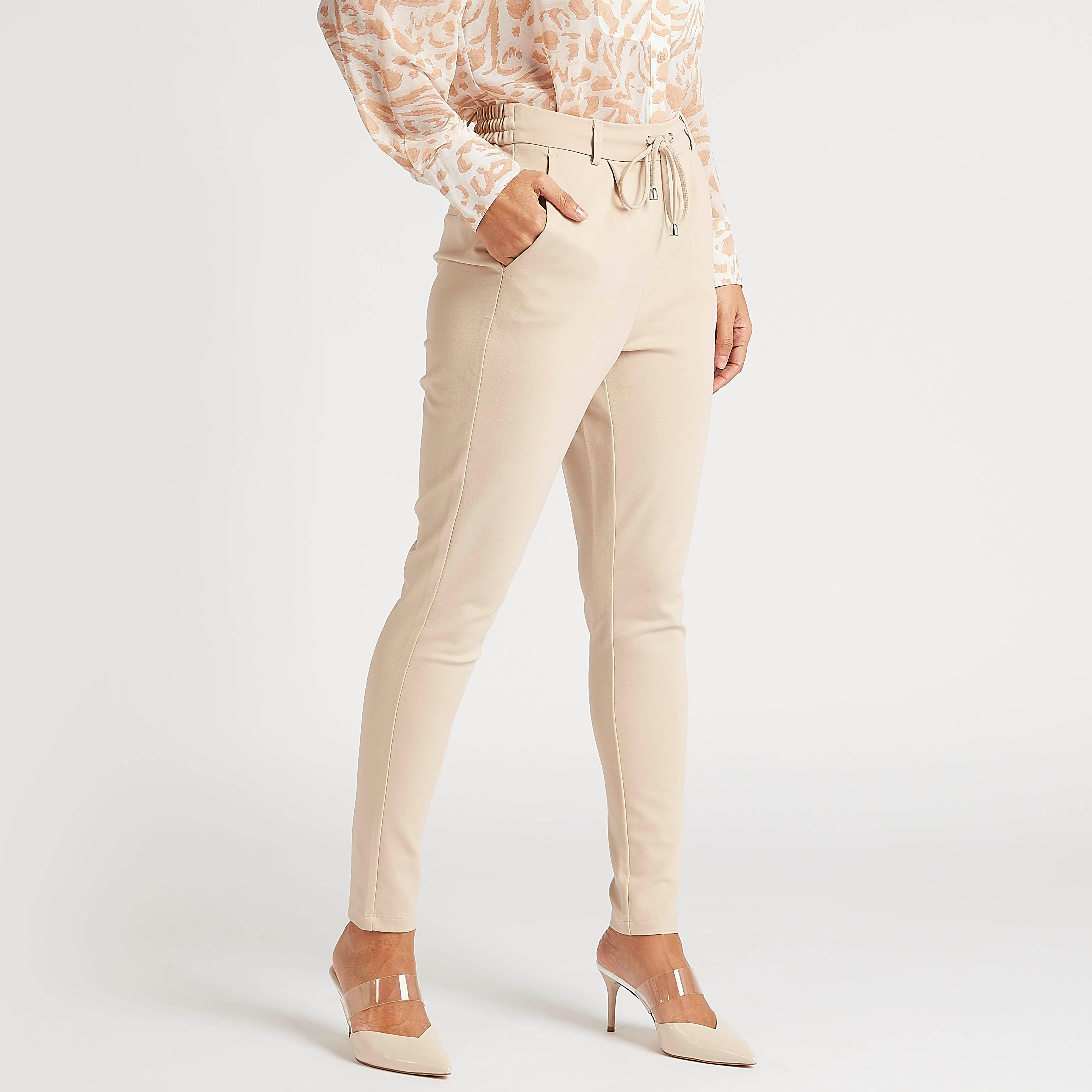 Solid Mid-Rise Treggings with Drawstring Closure-women-clothing-bottoms-trousers-image-5