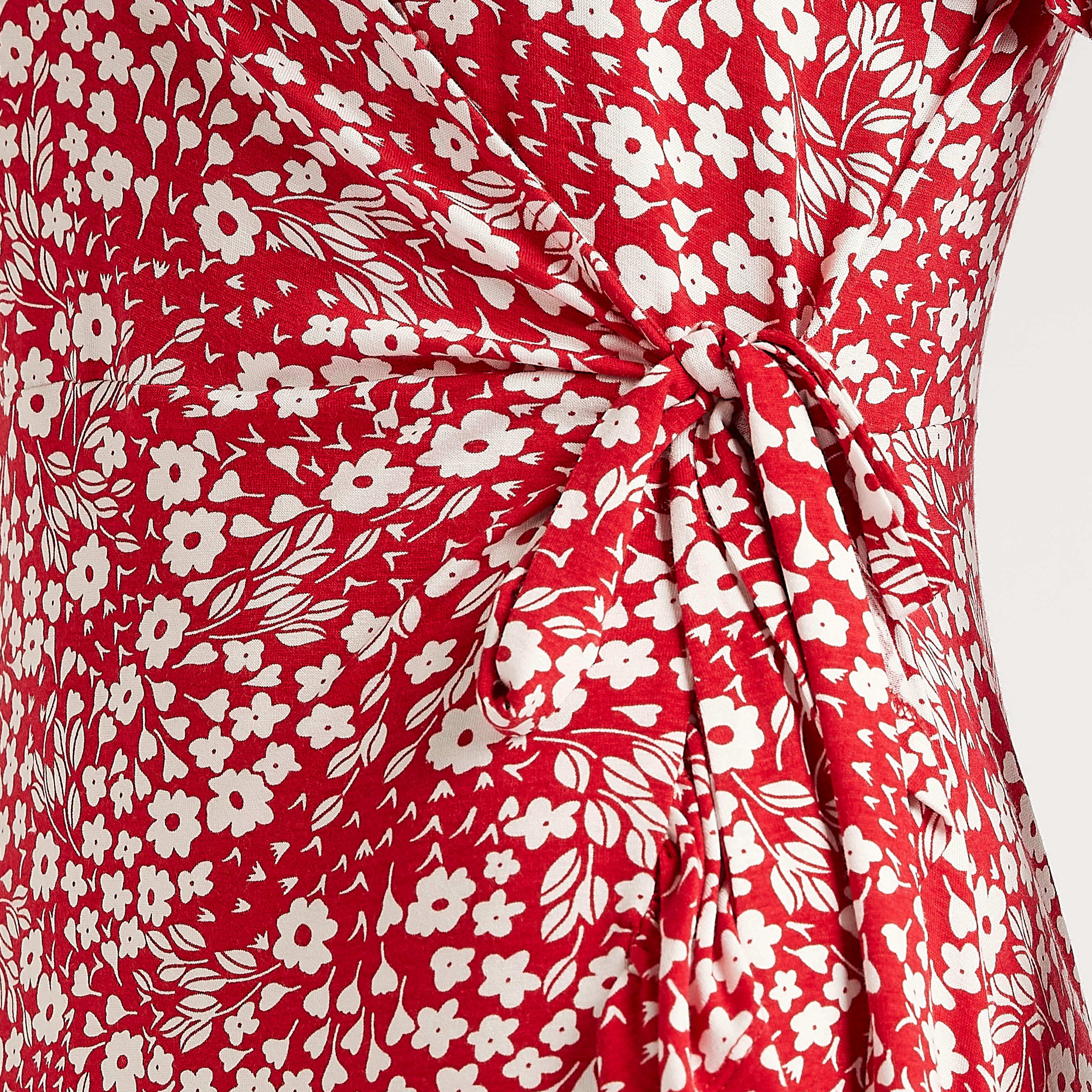 فستان ملفوف ميدي بطبعات أزهار وأطراف بكشكشة-women-clothing-dresses-image-3