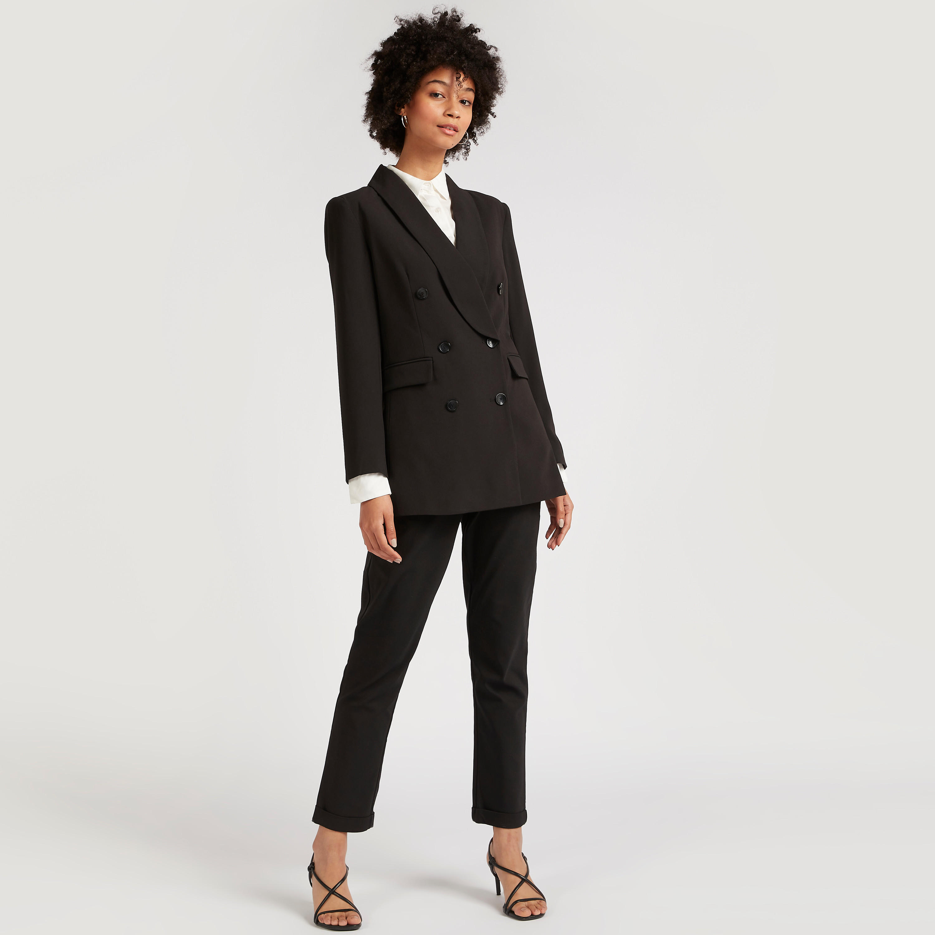 Solid Longline Blazer with Lapel Collar and Long Sleeves-women-clothing-coatsandjackets-blazers-image-2