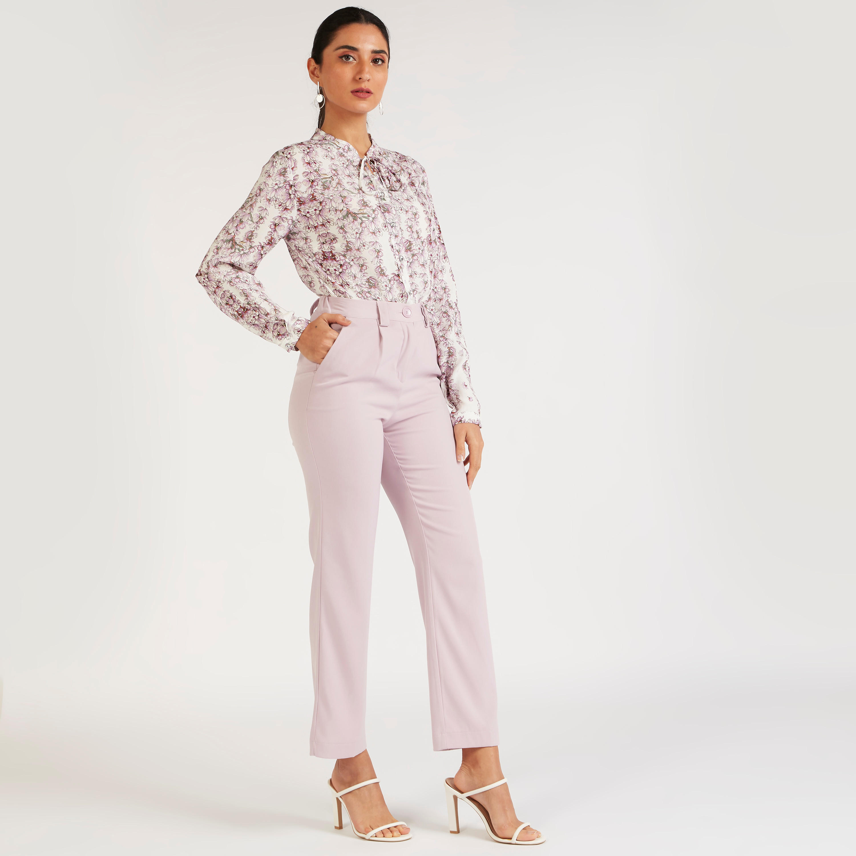 بلوزة بياقة ماندارين وأكمام طويلة وطبعات زهرية-women-clothing-shirtsandblouses-blouses-image-3