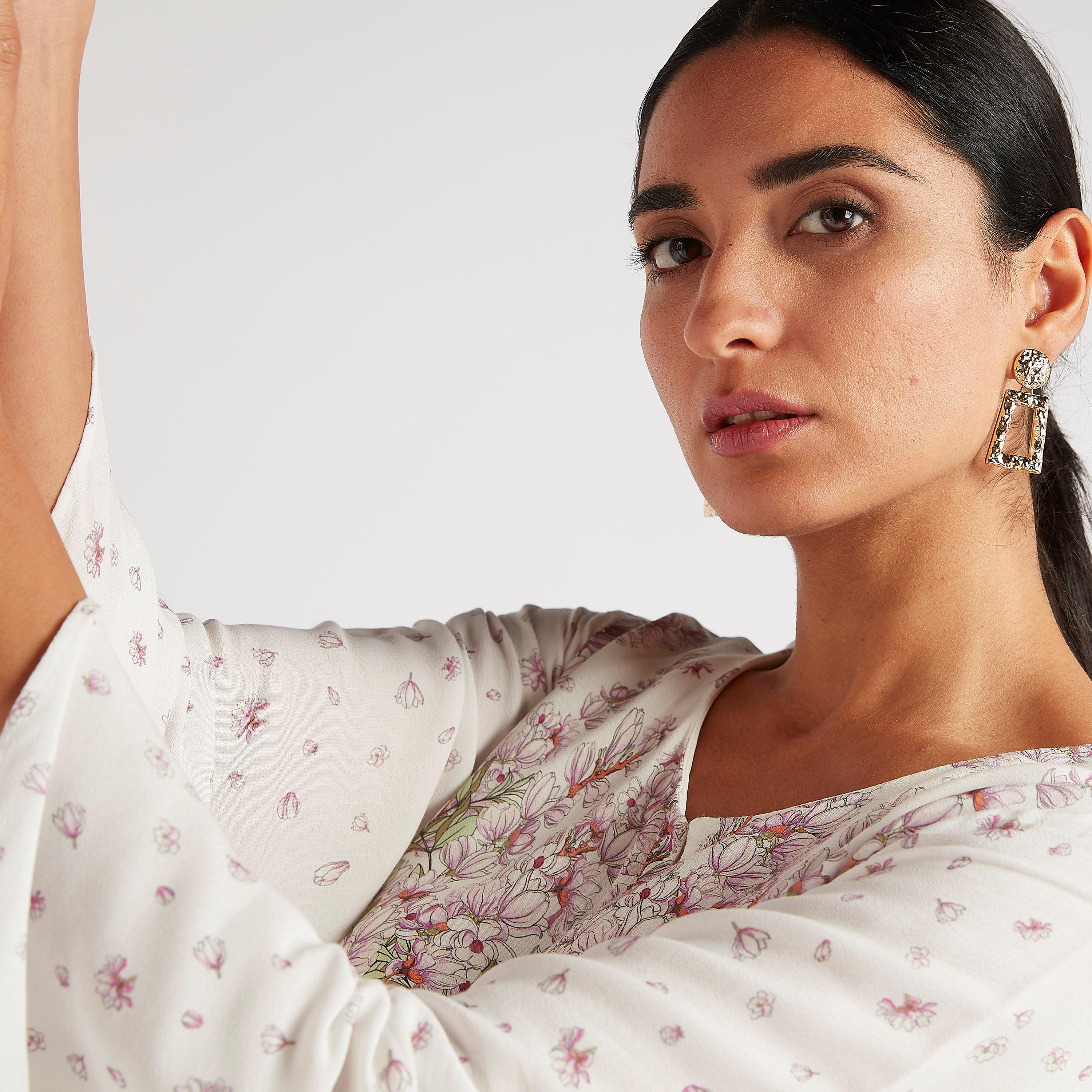 فستان طويل إيه لاين بأكمام واسعة وحزام-women-clothing-dresses-image-5