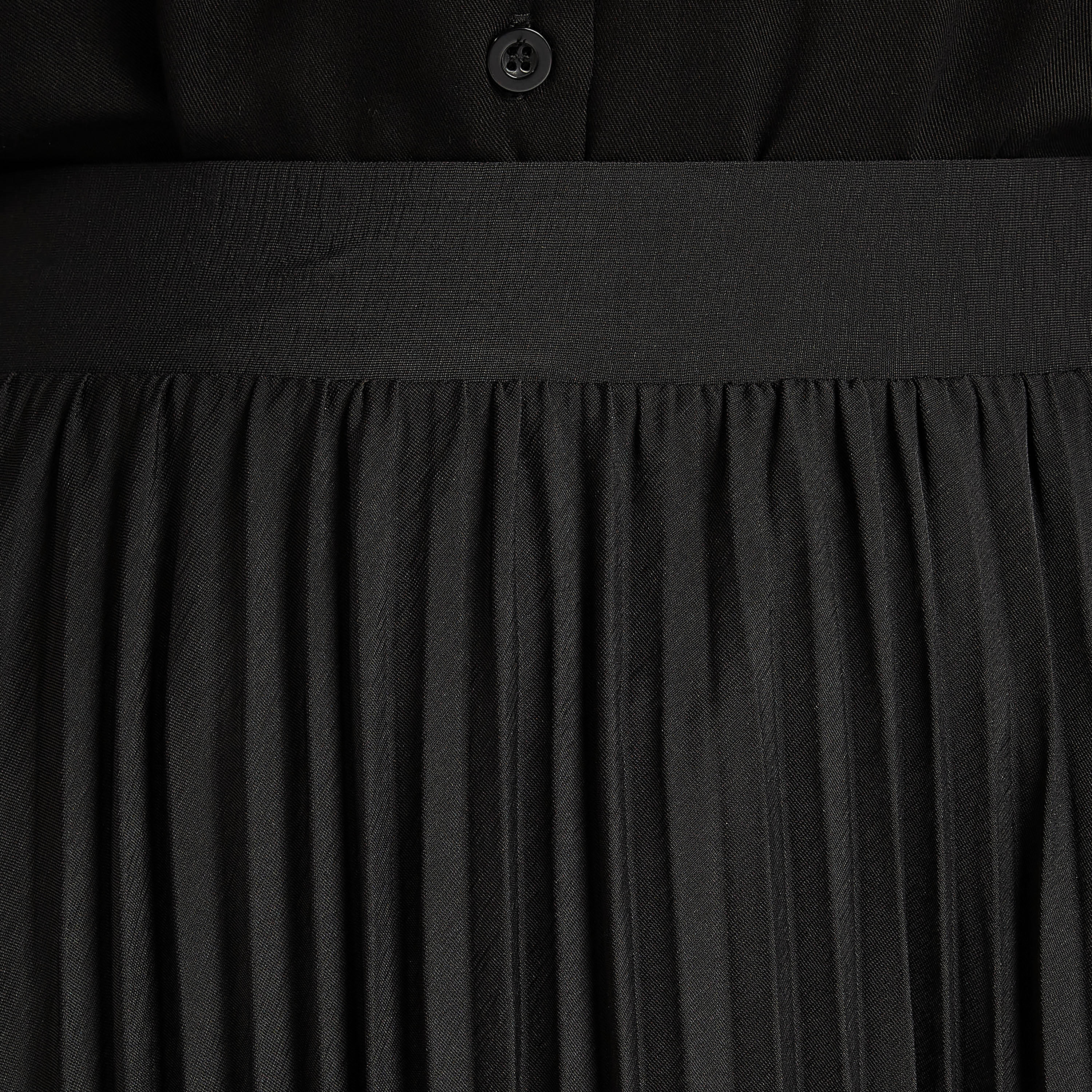 تنورة إيه لاين ميدي بكشكشة وخصر مطّاطي-women-clothing-bottoms-skirts-image-3