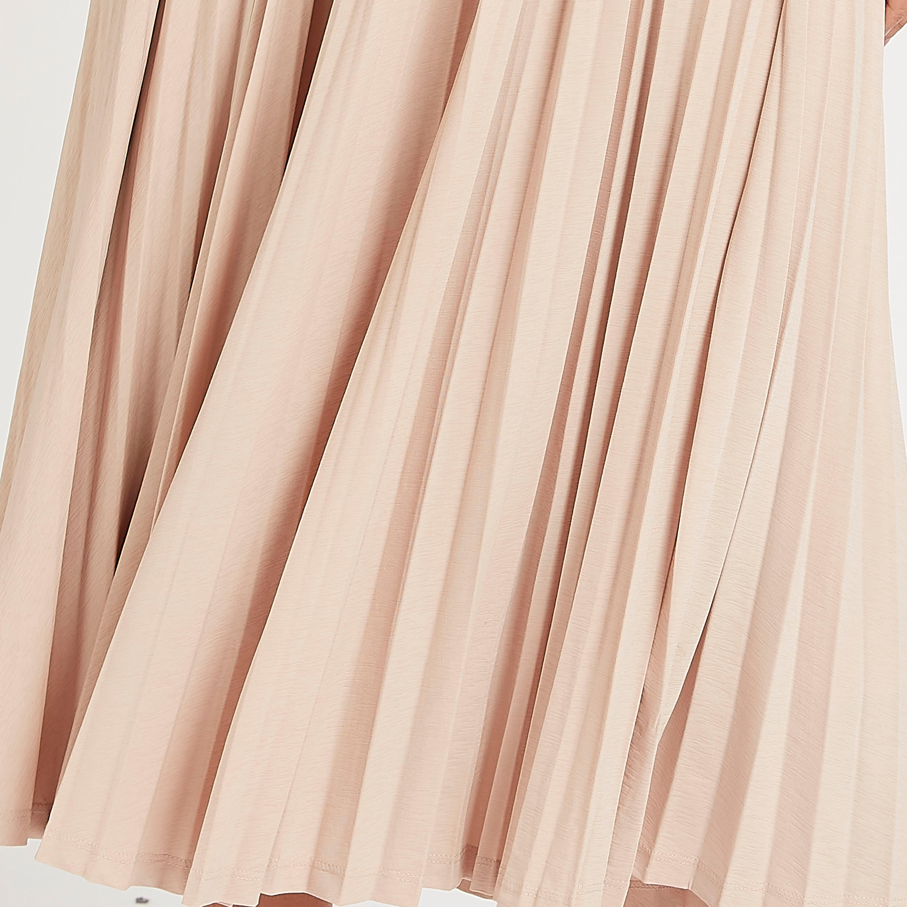تنورة إيه لاين ميدي بكشكشة وخصر مطّاطي-women-clothing-bottoms-skirts-image-3