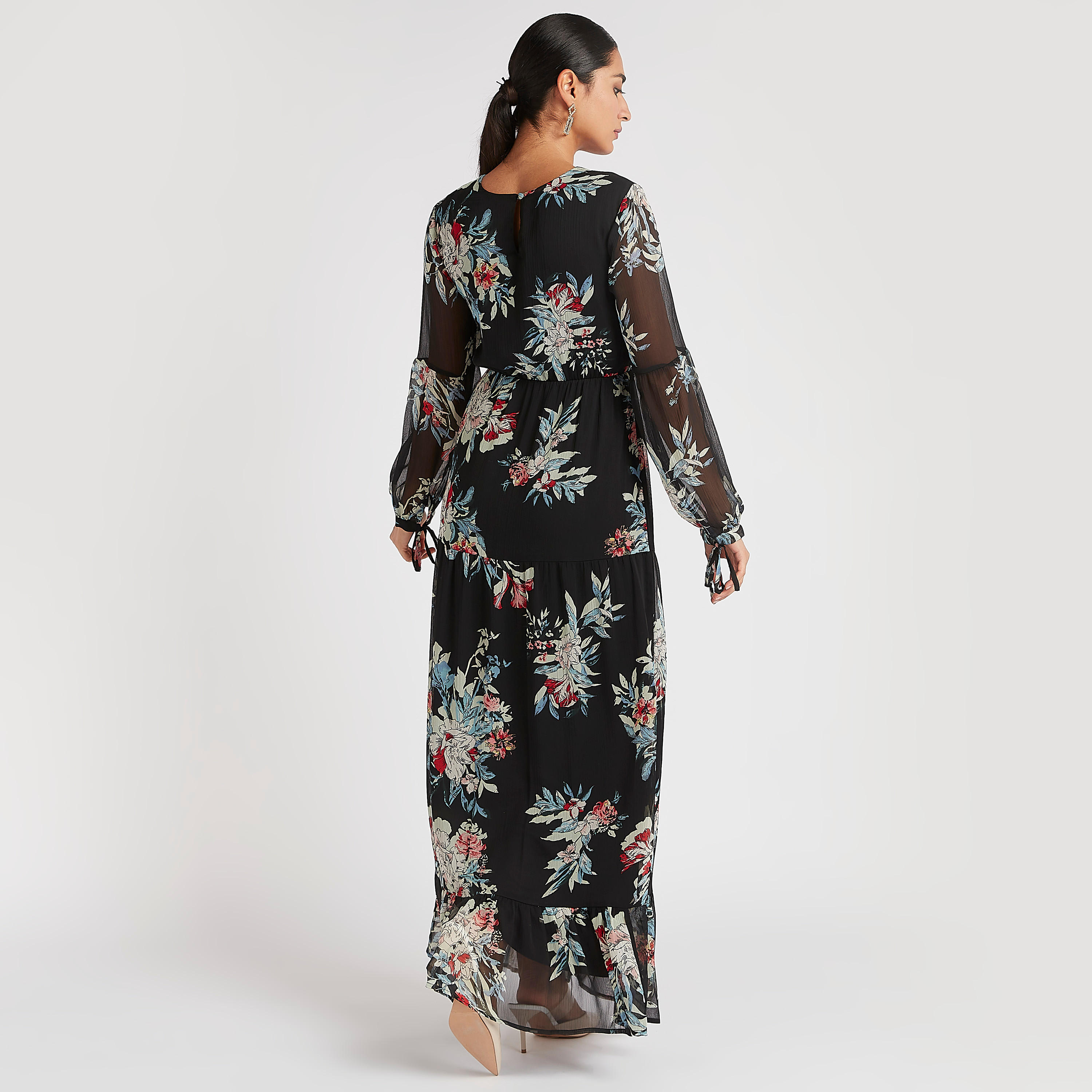 فستان إيه لاين طويل بطبعات أزهار وأكمام طويلة-women-clothing-dresses-image-5