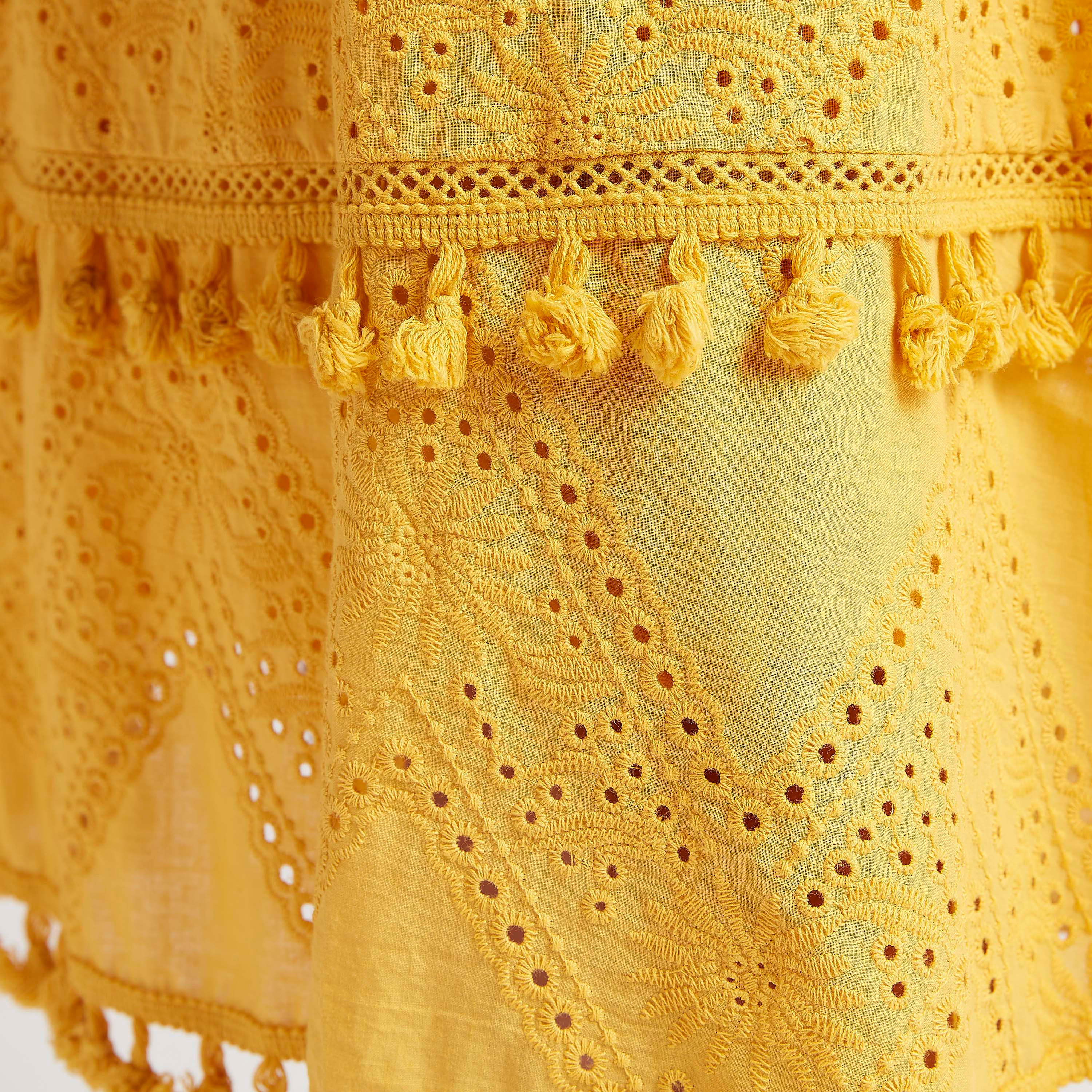 Textured Midi A-line Skirt with Elasticated Waistband-women-clothing-bottoms-skirts-image-3