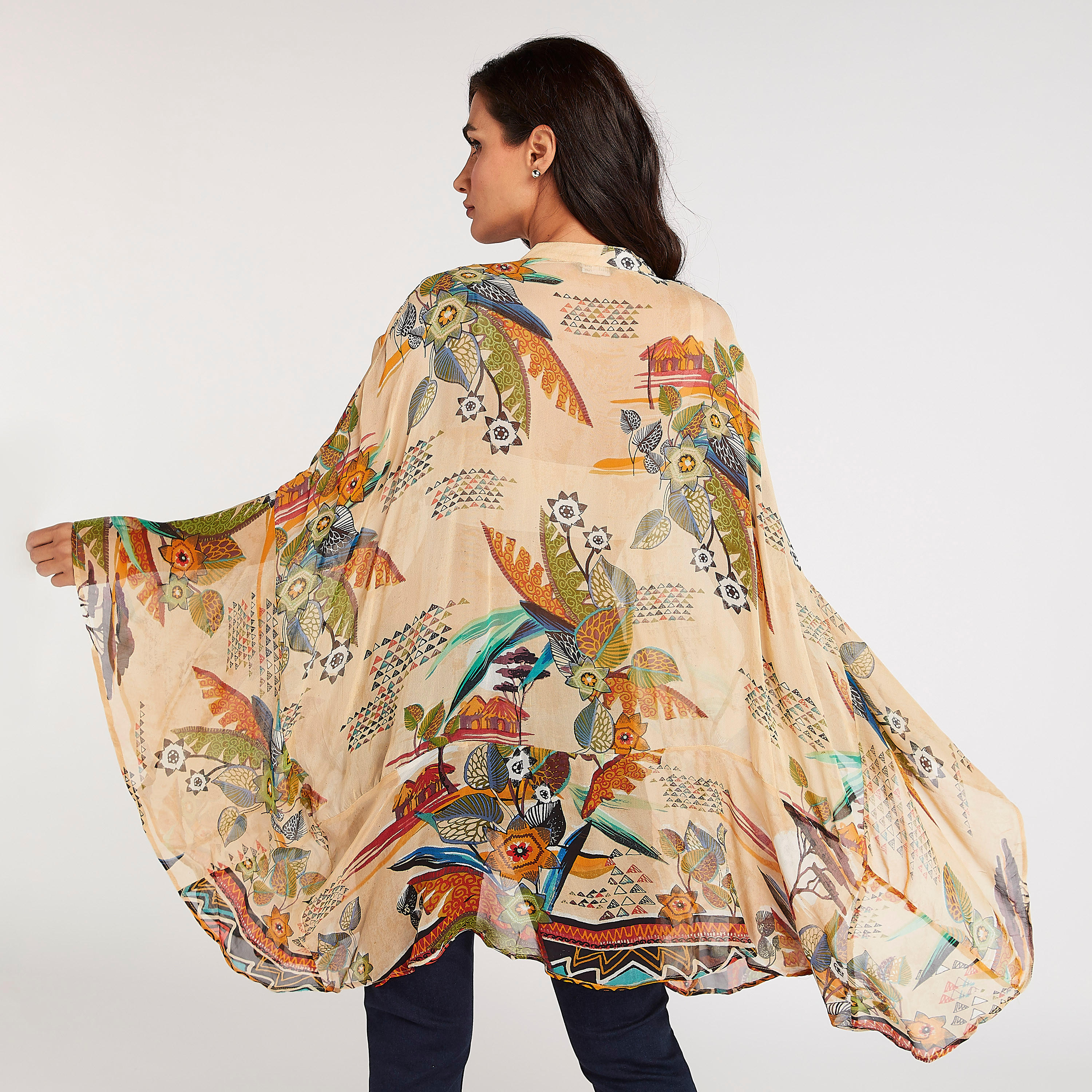تونيك مزيّن بأكمام واسعة وياقة ماندرين-women-clothing-shirtsandblouses-blouses-image-4
