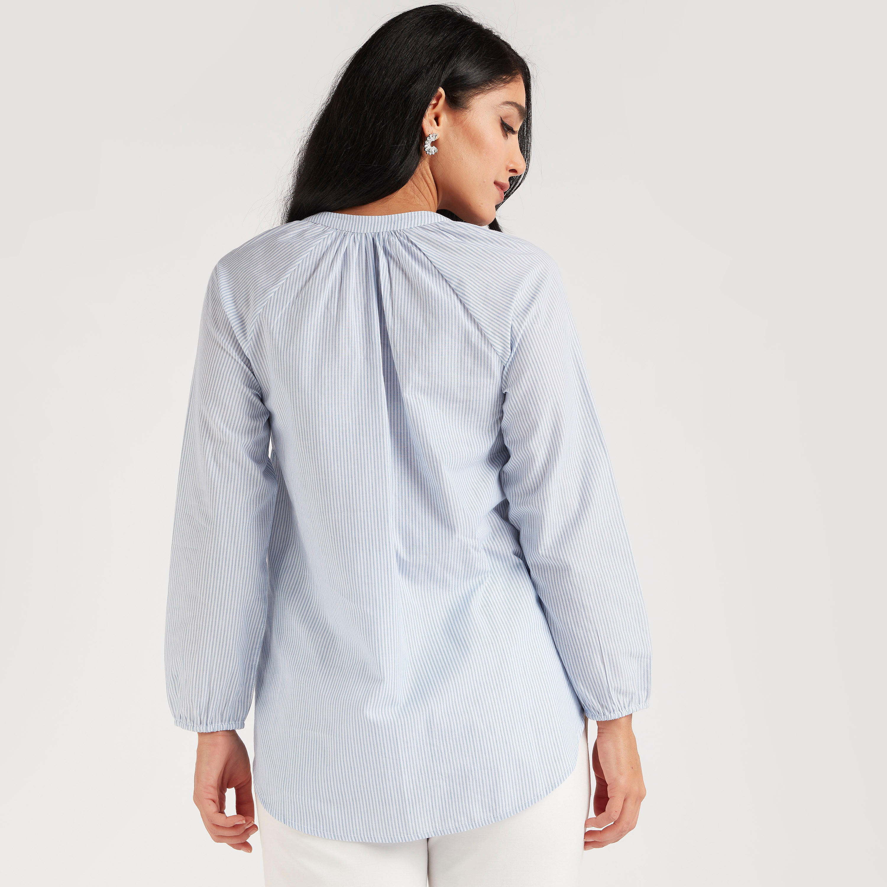 بلوزة مطرزة بأربطة وأكمام طويلة-women-clothing-shirtsandblouses-blouses-image-4