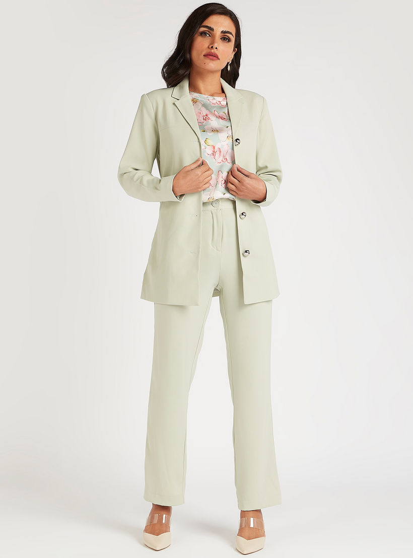 Solid Lightweight Blazer with Notch Lapel and Button Closure-women-clothing-coatsandjackets-blazers-image-2