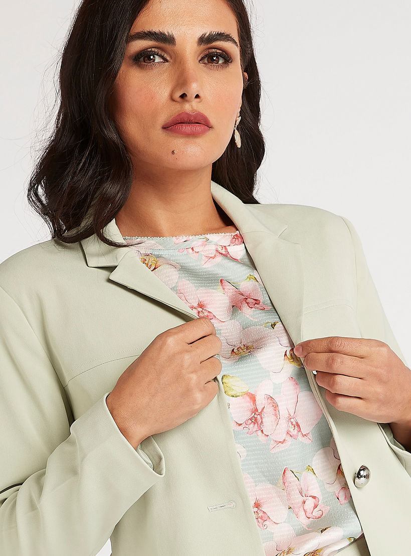 Solid Lightweight Blazer with Notch Lapel and Button Closure-women-clothing-coatsandjackets-blazers-image-5