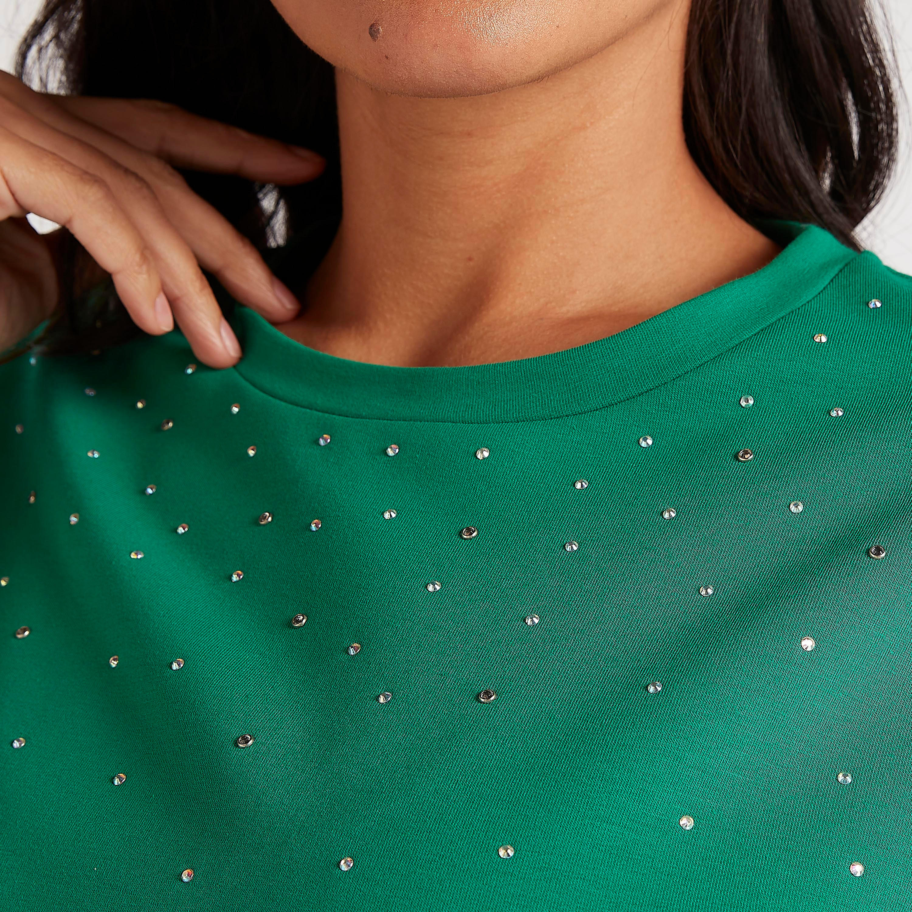 بلوزة مزيّنة بياقة ضيّقة مع أكمام واسعة-women-clothing-shirtsandblouses-blouses-image-3