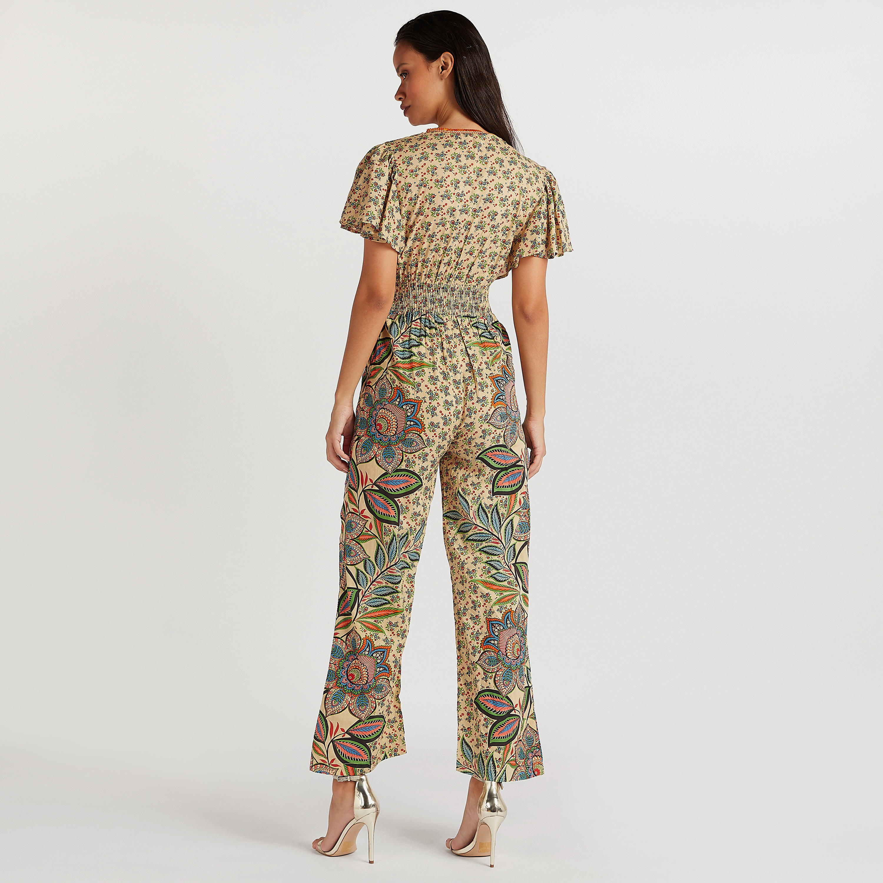 Floral Print Maxi V-neck Jumpsuit with Cap Sleeves-women-clothing-jumpsuits-image-5